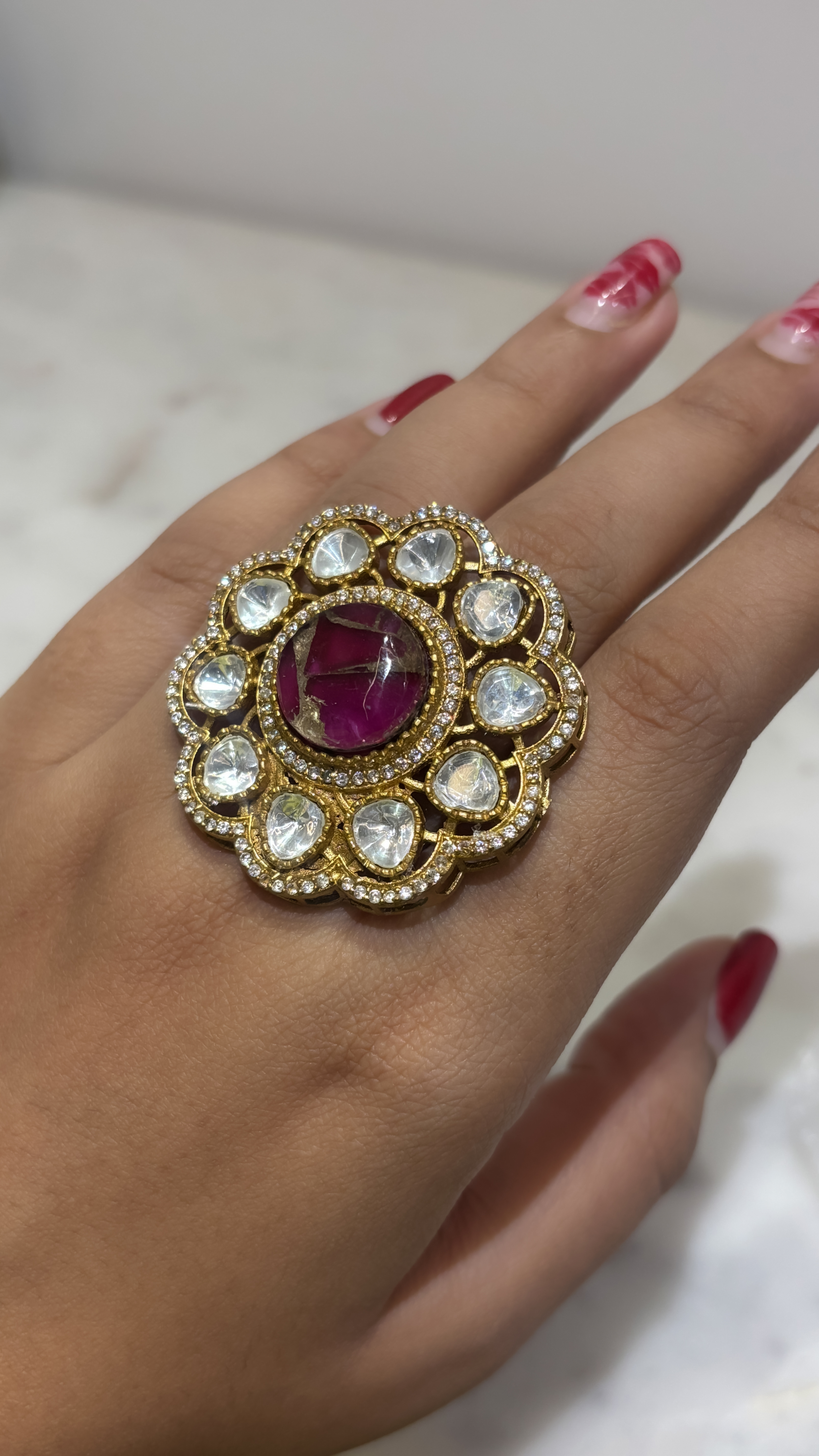 Statement AD adjustable Cocktail Ring