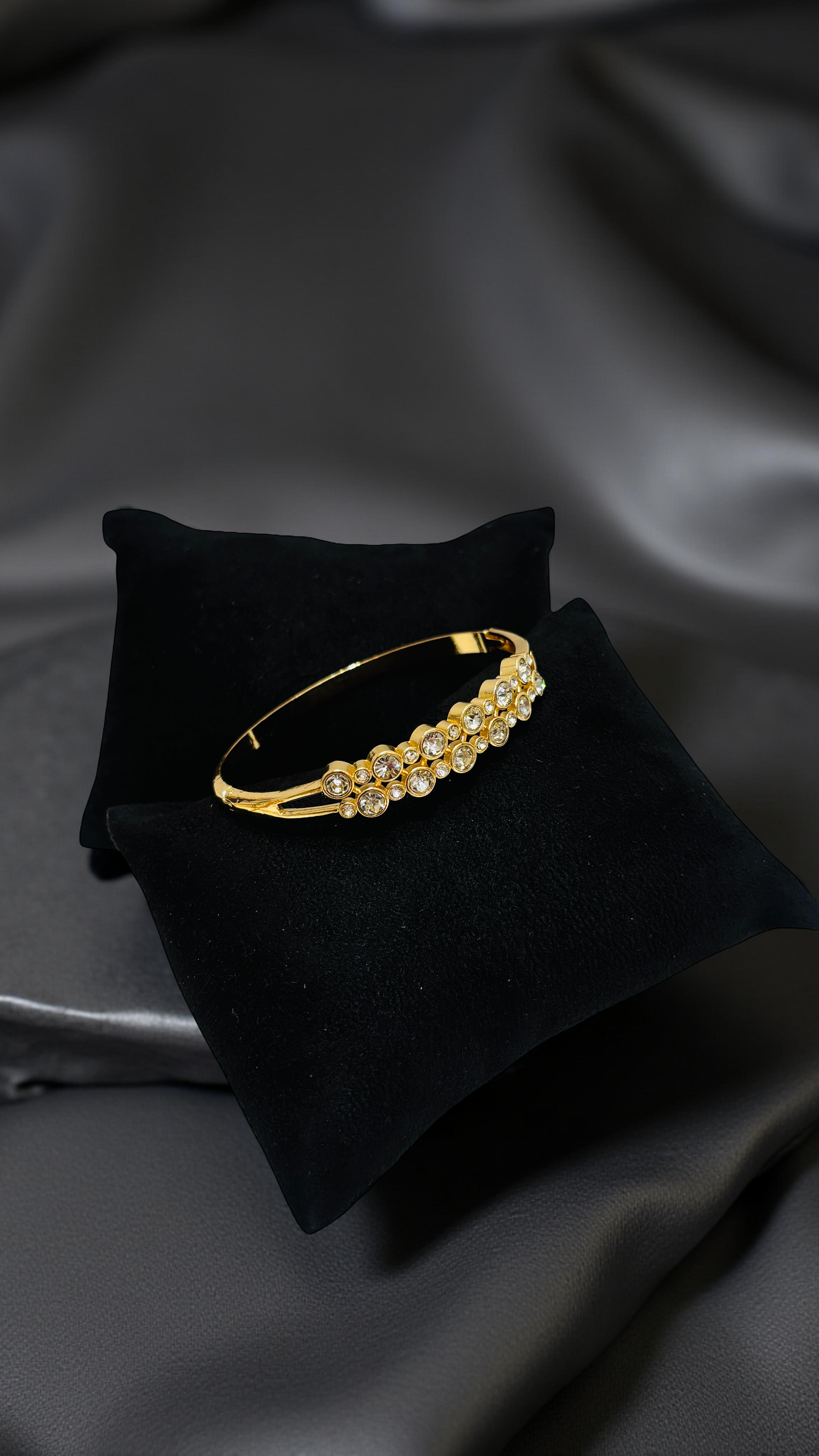 Sophisticated Gold-Plated Kada Bracelet