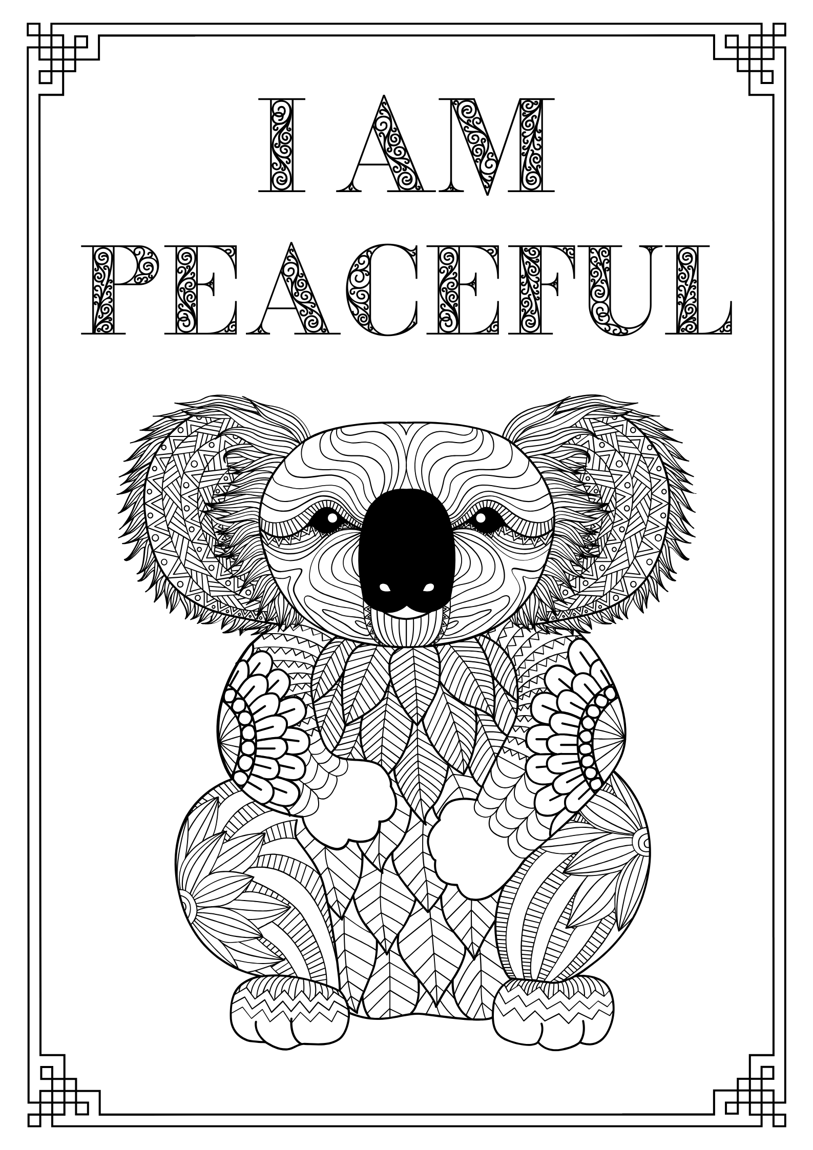 Sprit Animal Spirit Mandala Coloring Pages (Digital Download)