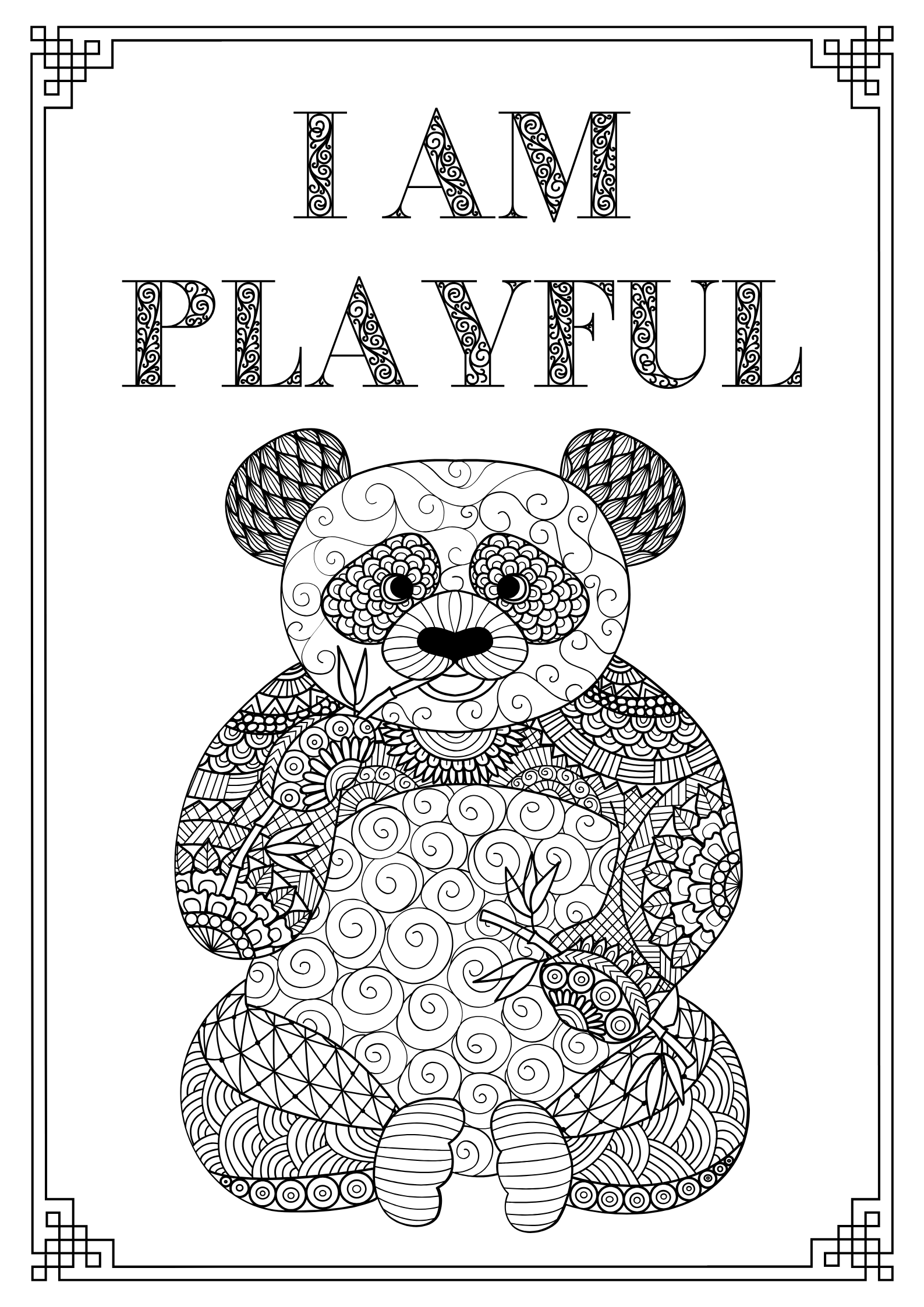 Sprit Animal Spirit Mandala Coloring Pages (Digital Download)