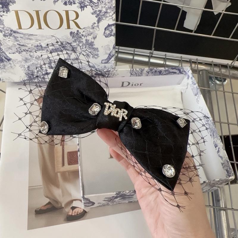Dior Black Bow Hair Accessory