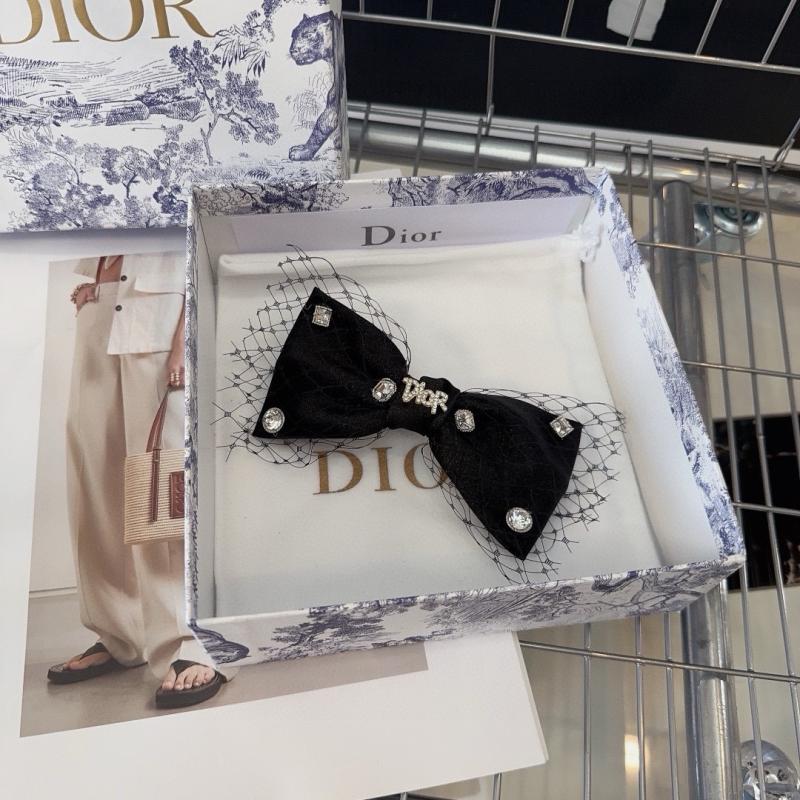 Dior Black Bow Hair Accessory