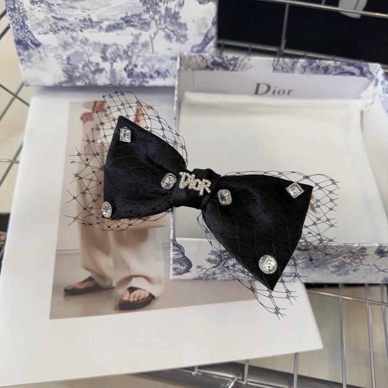Dior Black Bow Hair Accessory