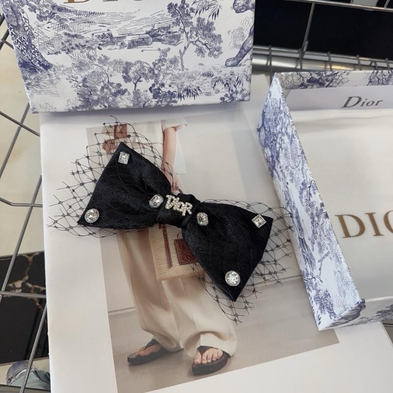 Dior Black Bow Hair Accessory
