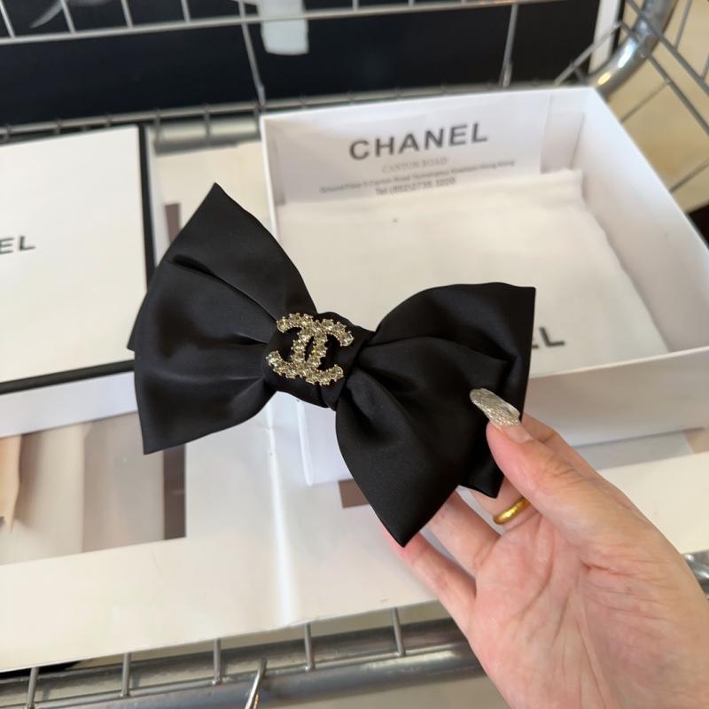 Black Satin Bow Hair Accessory