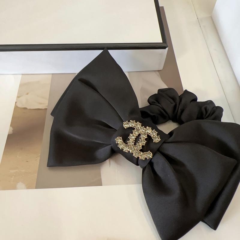 Black Satin Bow Hair Accessory