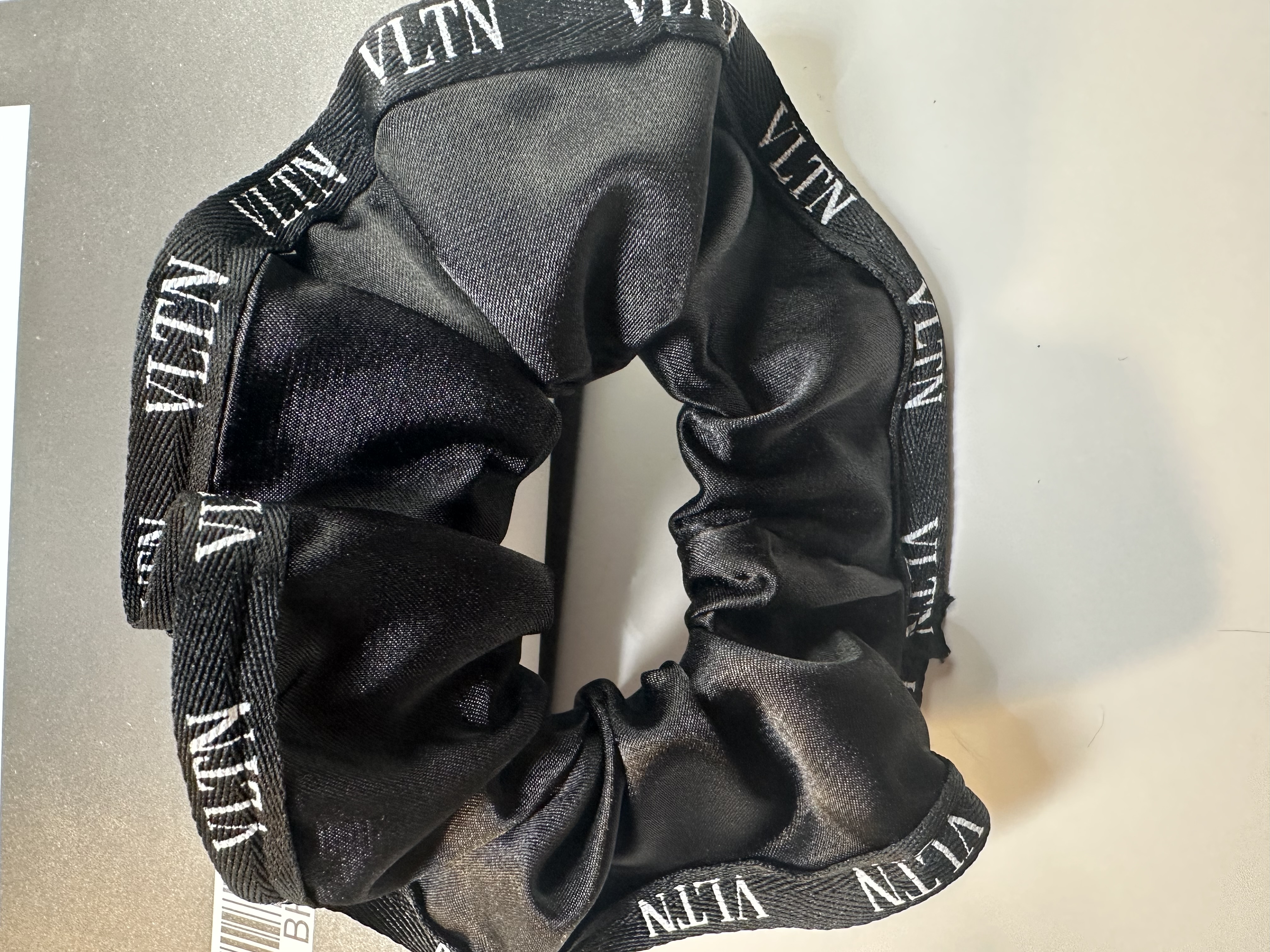 Black Satin Hair Scrunchie