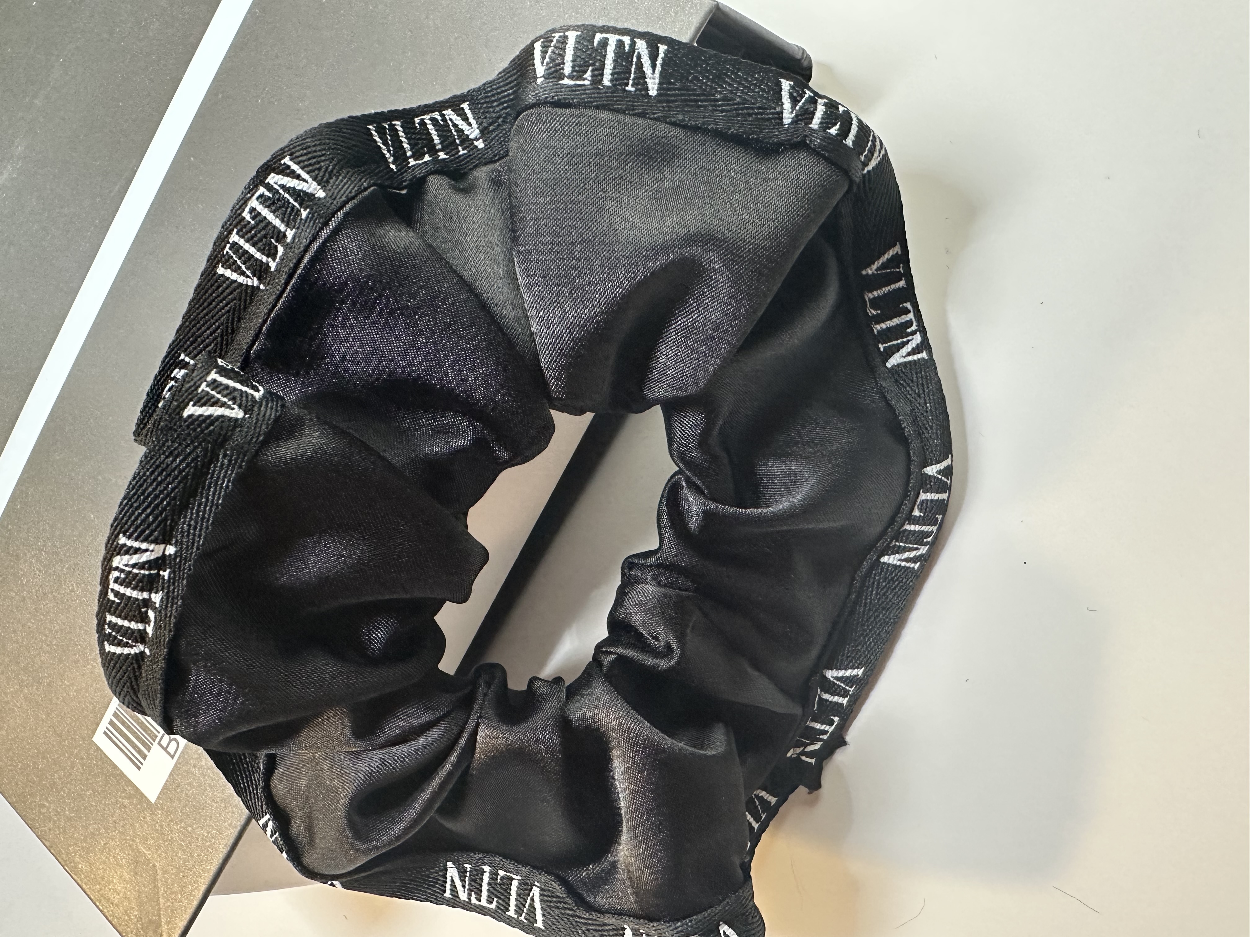 Black Satin Hair Scrunchie