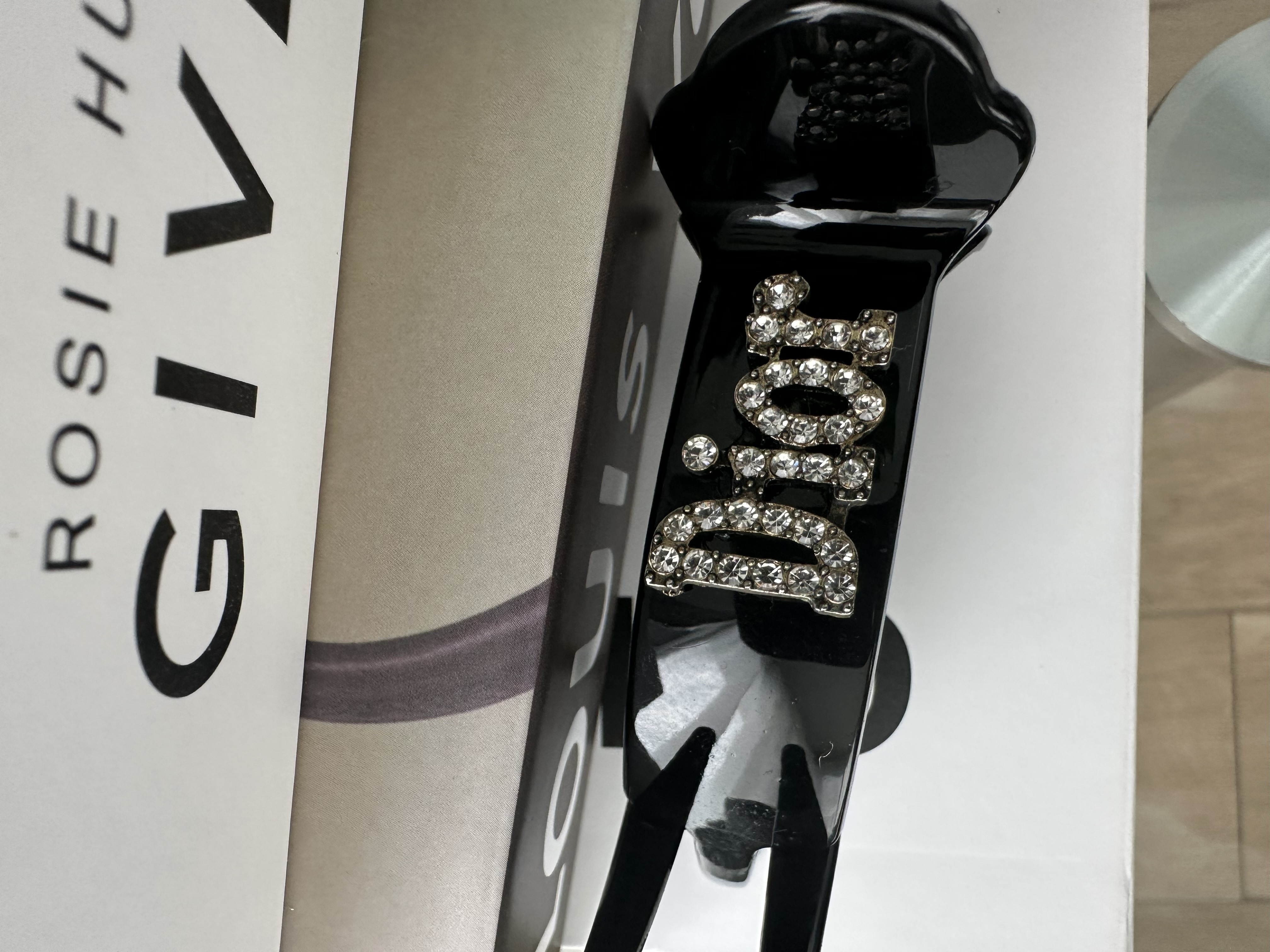 Dior Crystal Logo Hair Clip