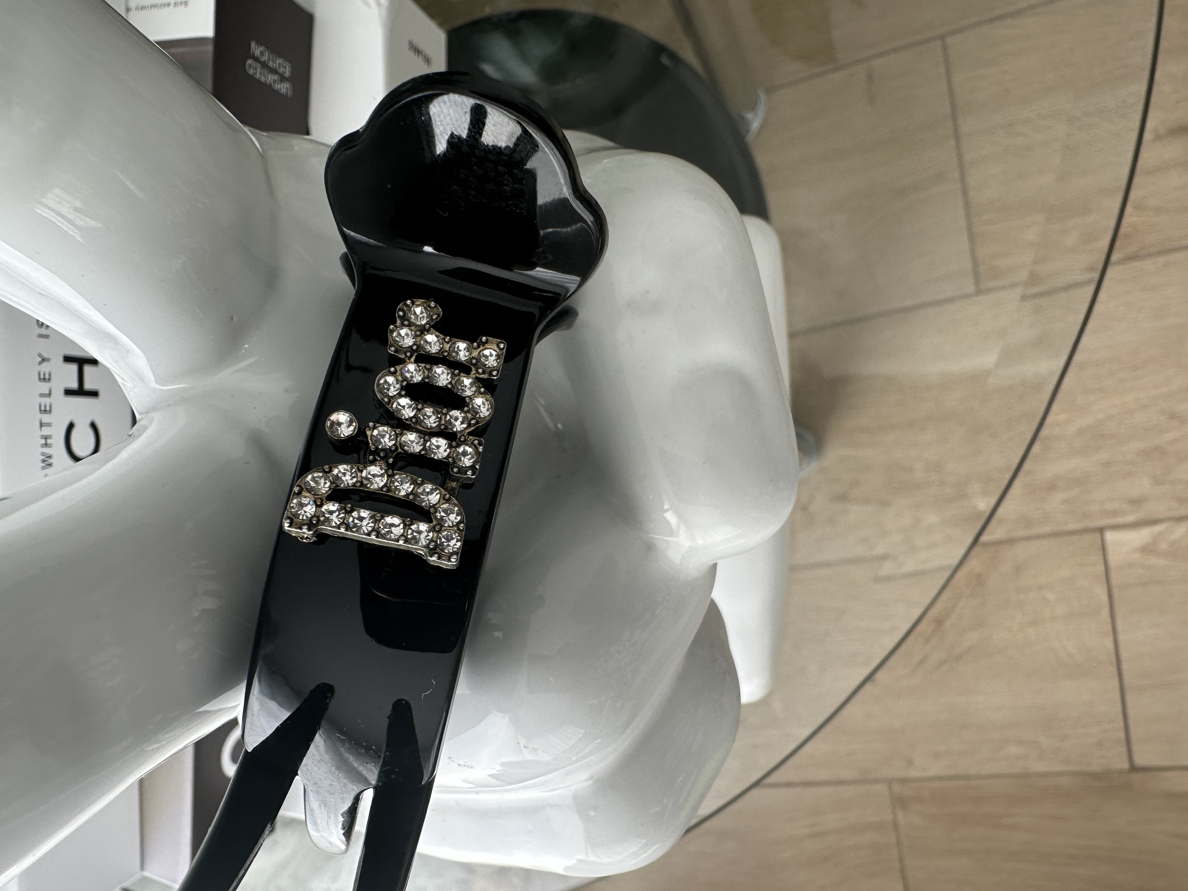 Dior Crystal Logo Hair Clip