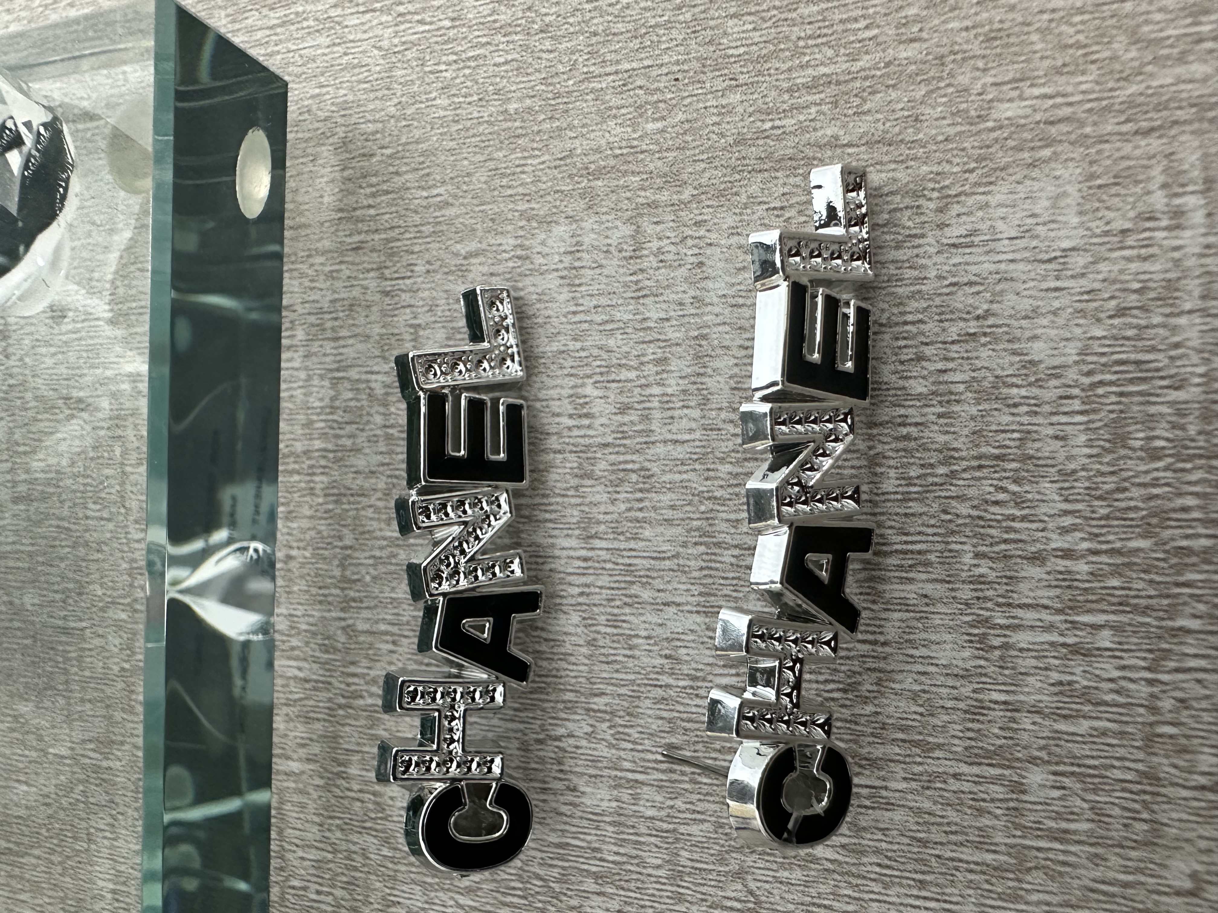  Crystal Logo Earrings