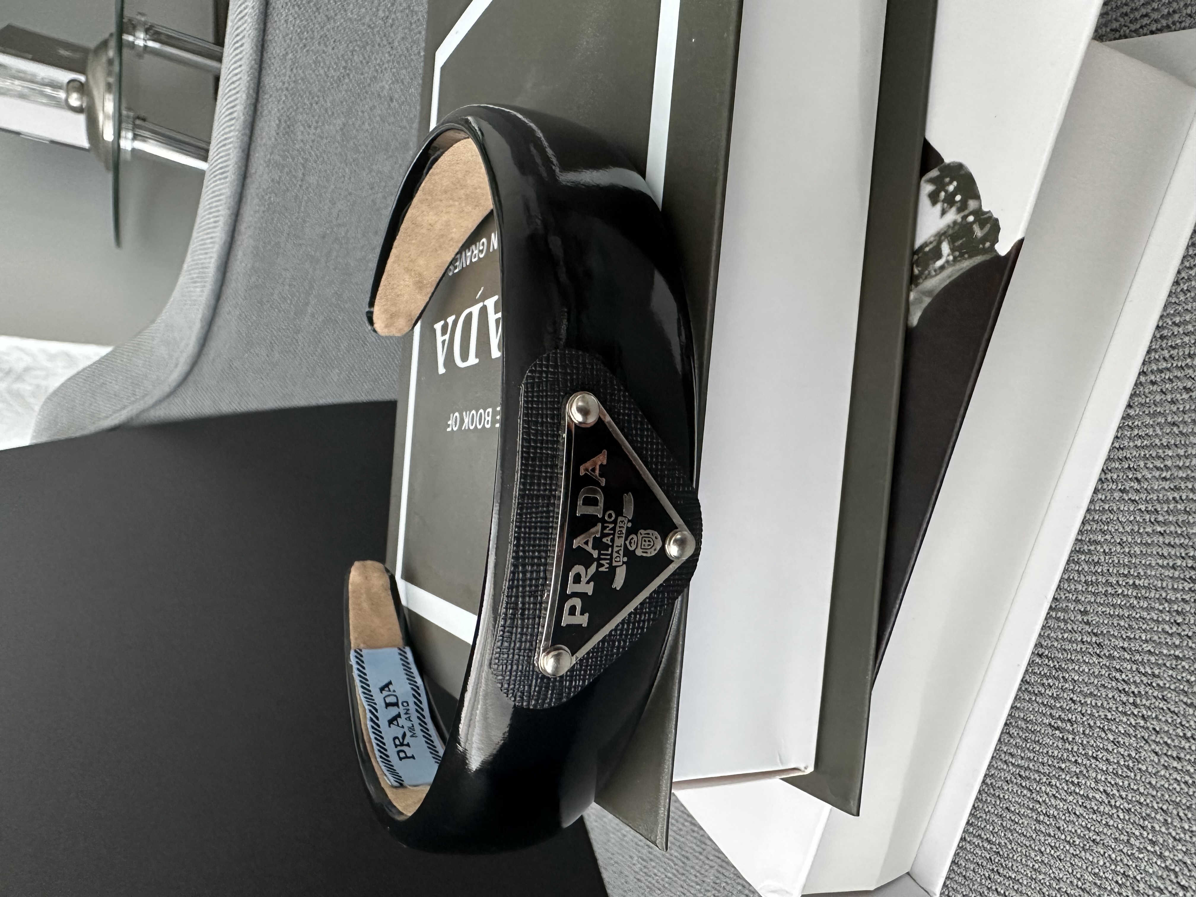 Black Patent Leather Headband