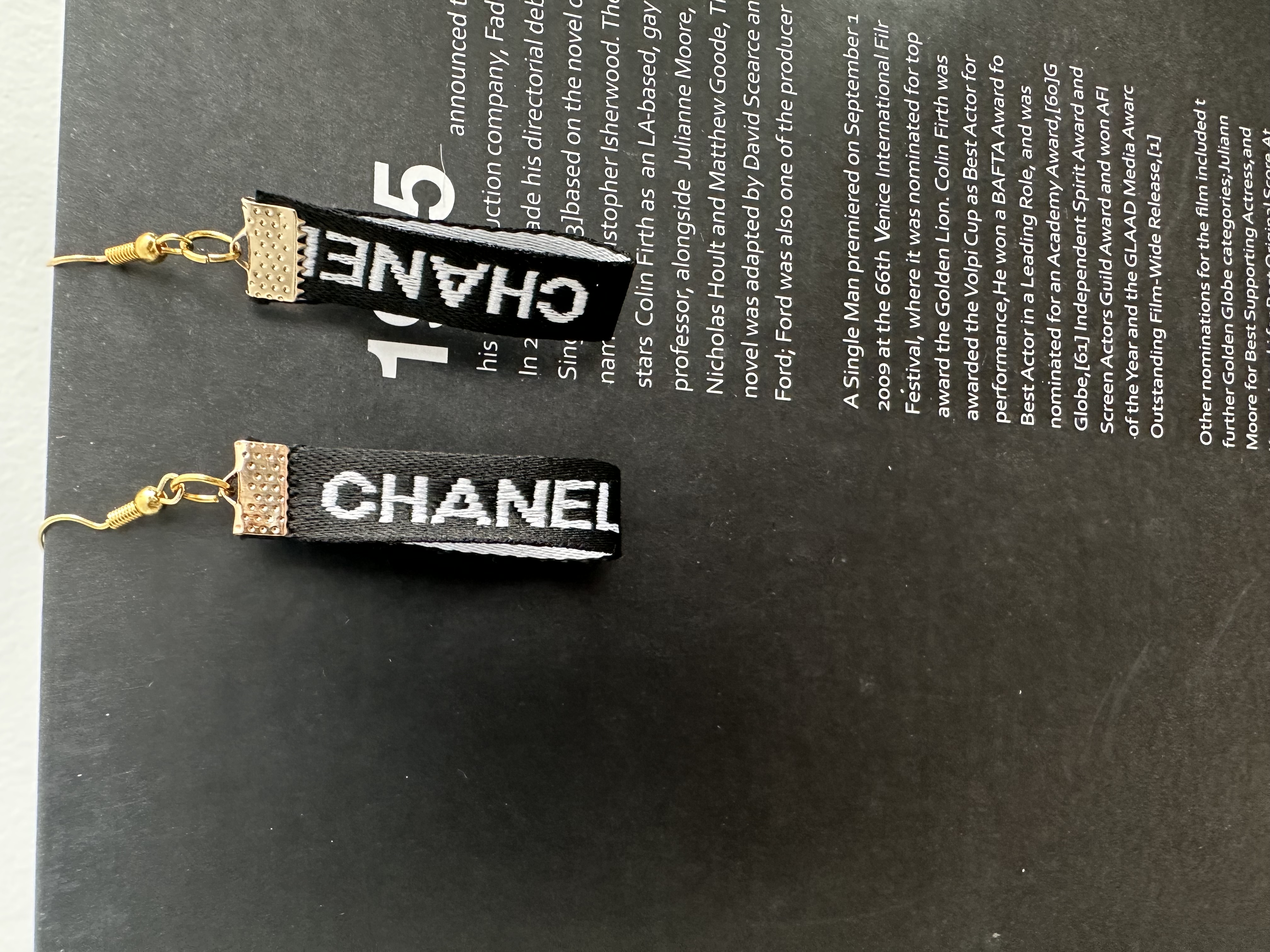 CHANEL Ribbon Earrings