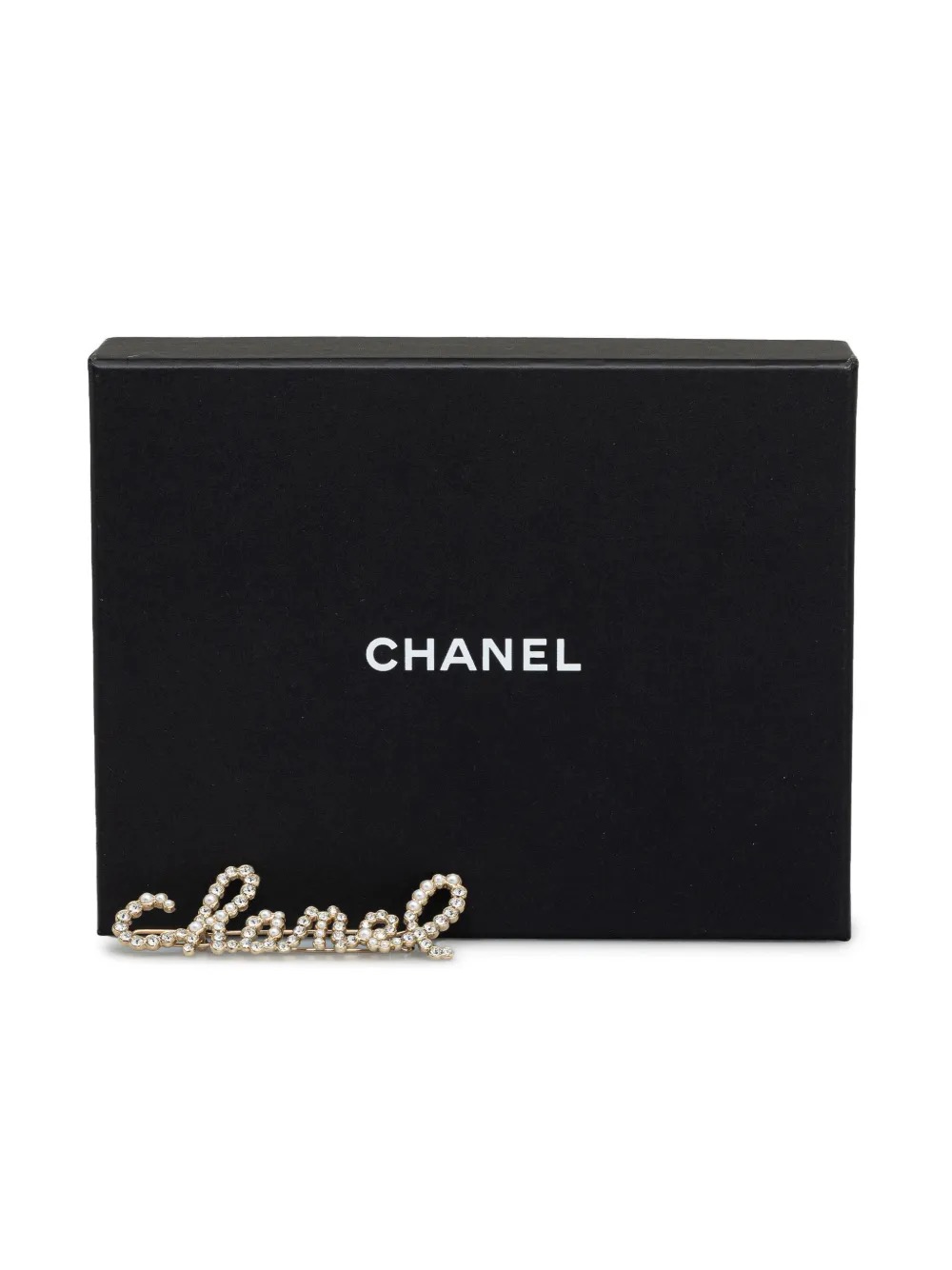 Chanel Crystal Logo Hair Clip