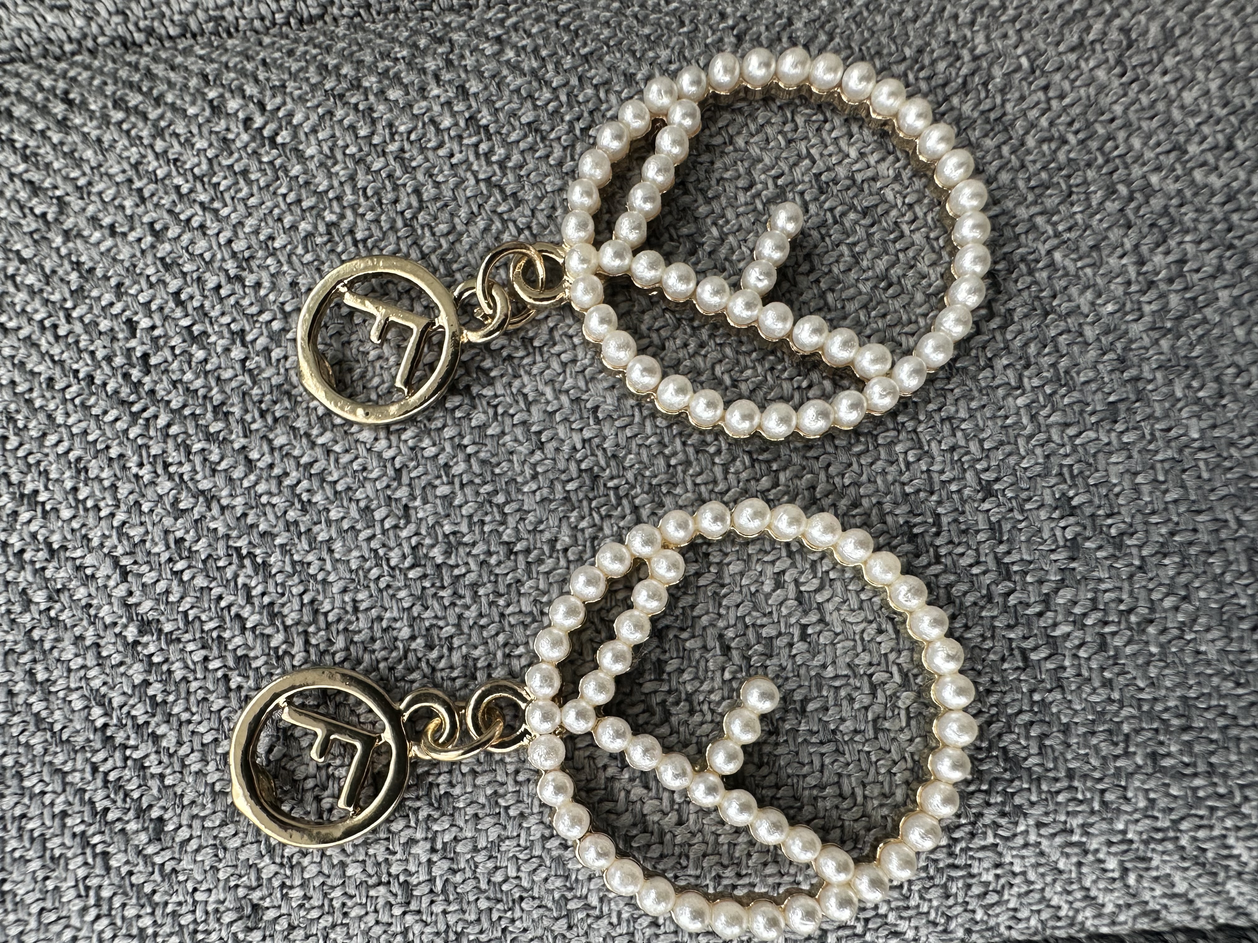 Fendi Pearl Logo Earrings