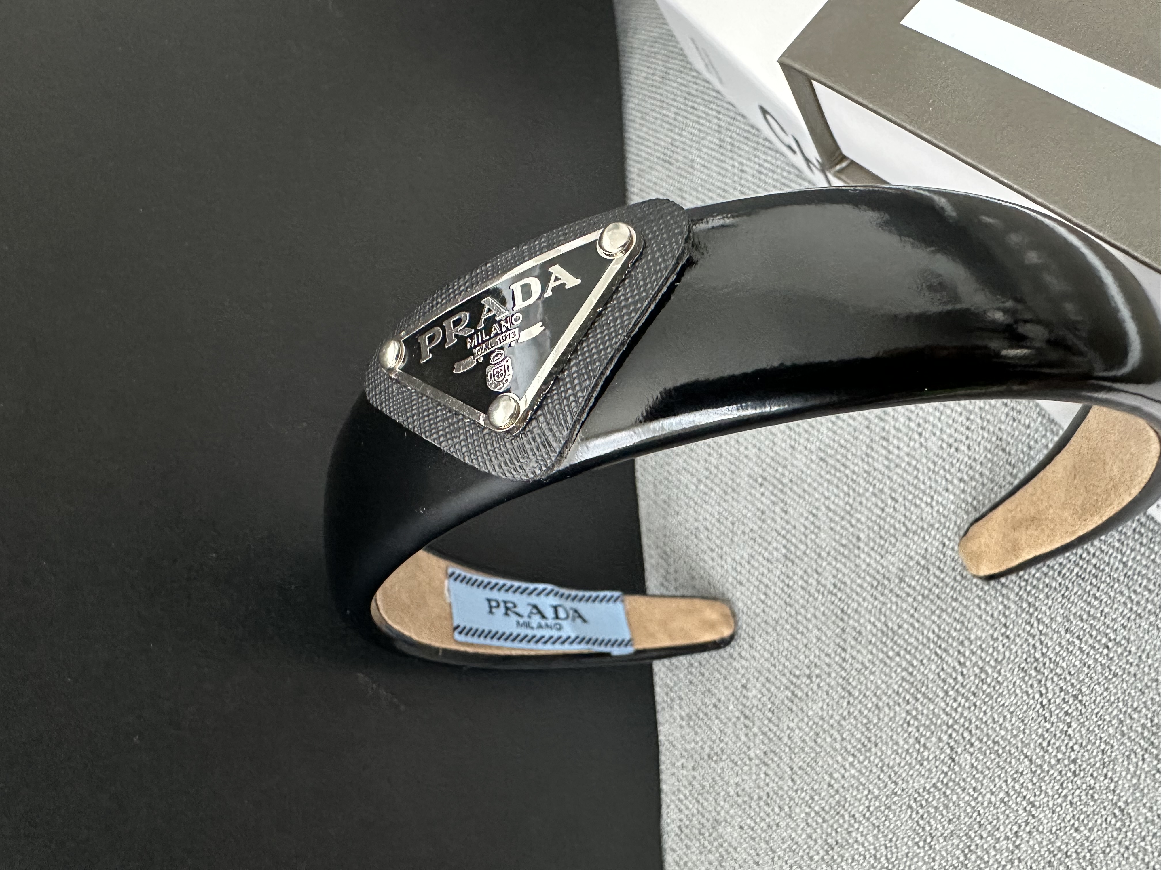 Black Patent Leather Headband