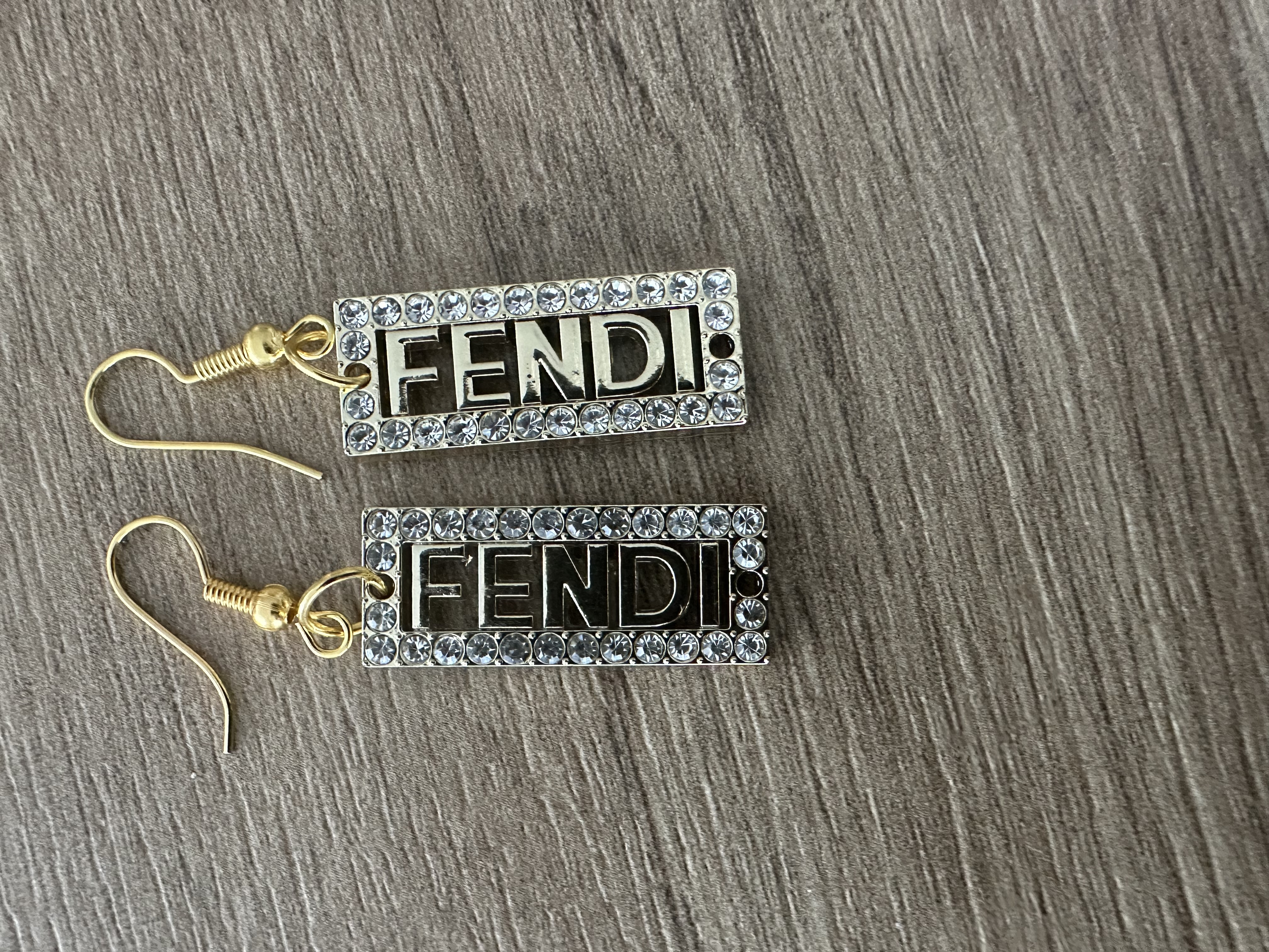 Fendi Crystal Drop Earrings