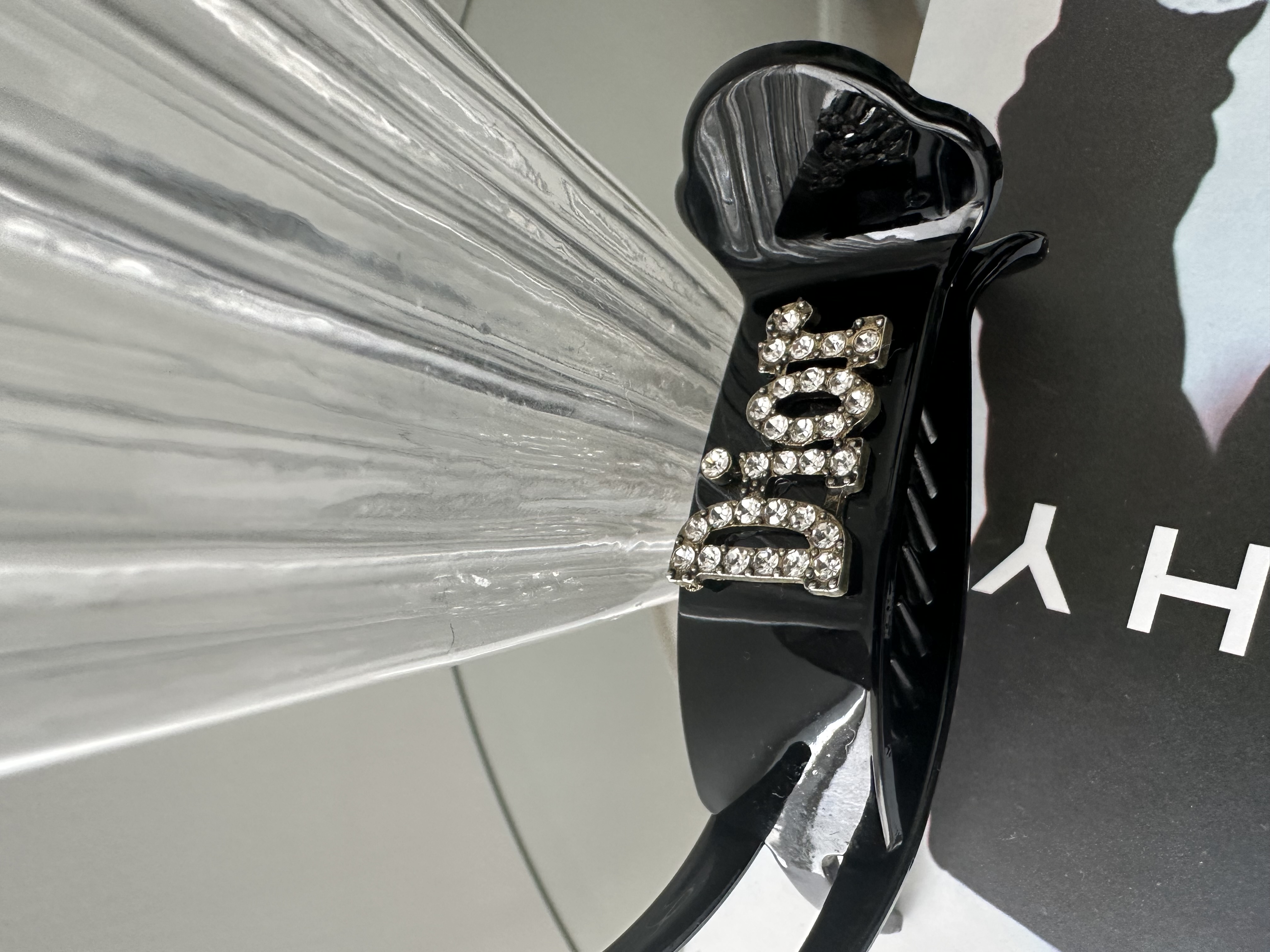 Dior Crystal Logo Hair Clip