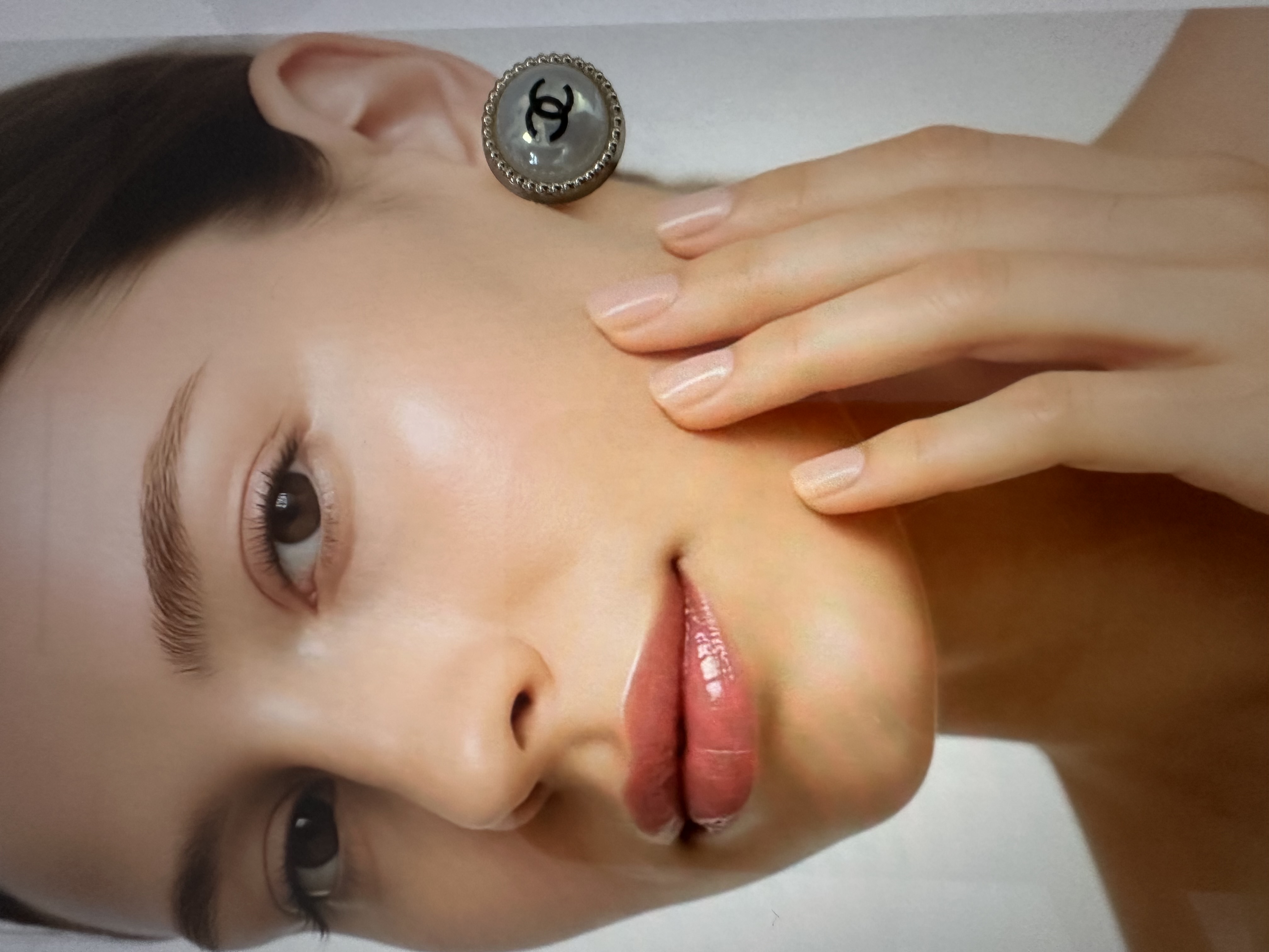 Chanel Logo Button Earrings