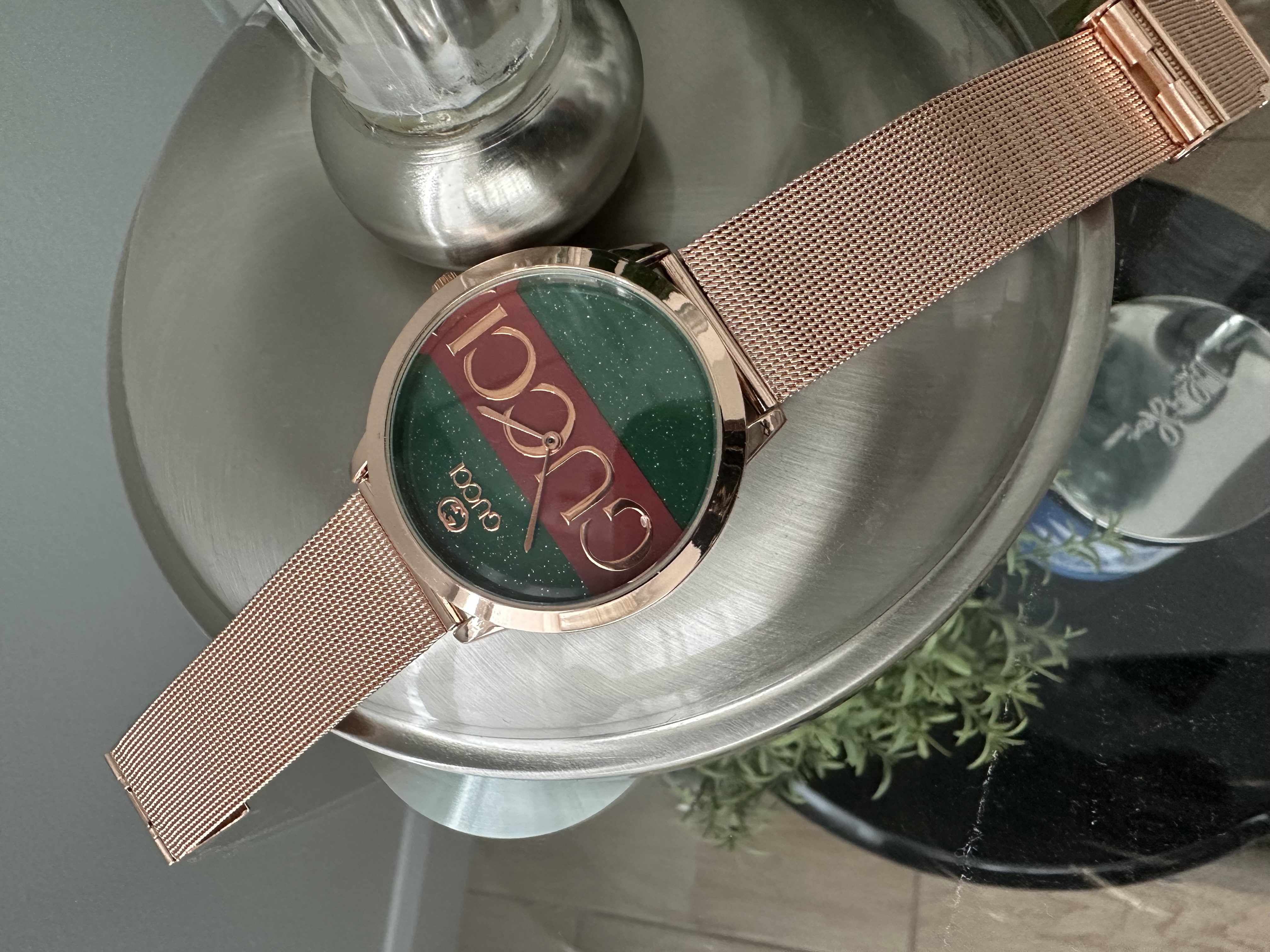 Gucci Rose Gold Mesh Watch