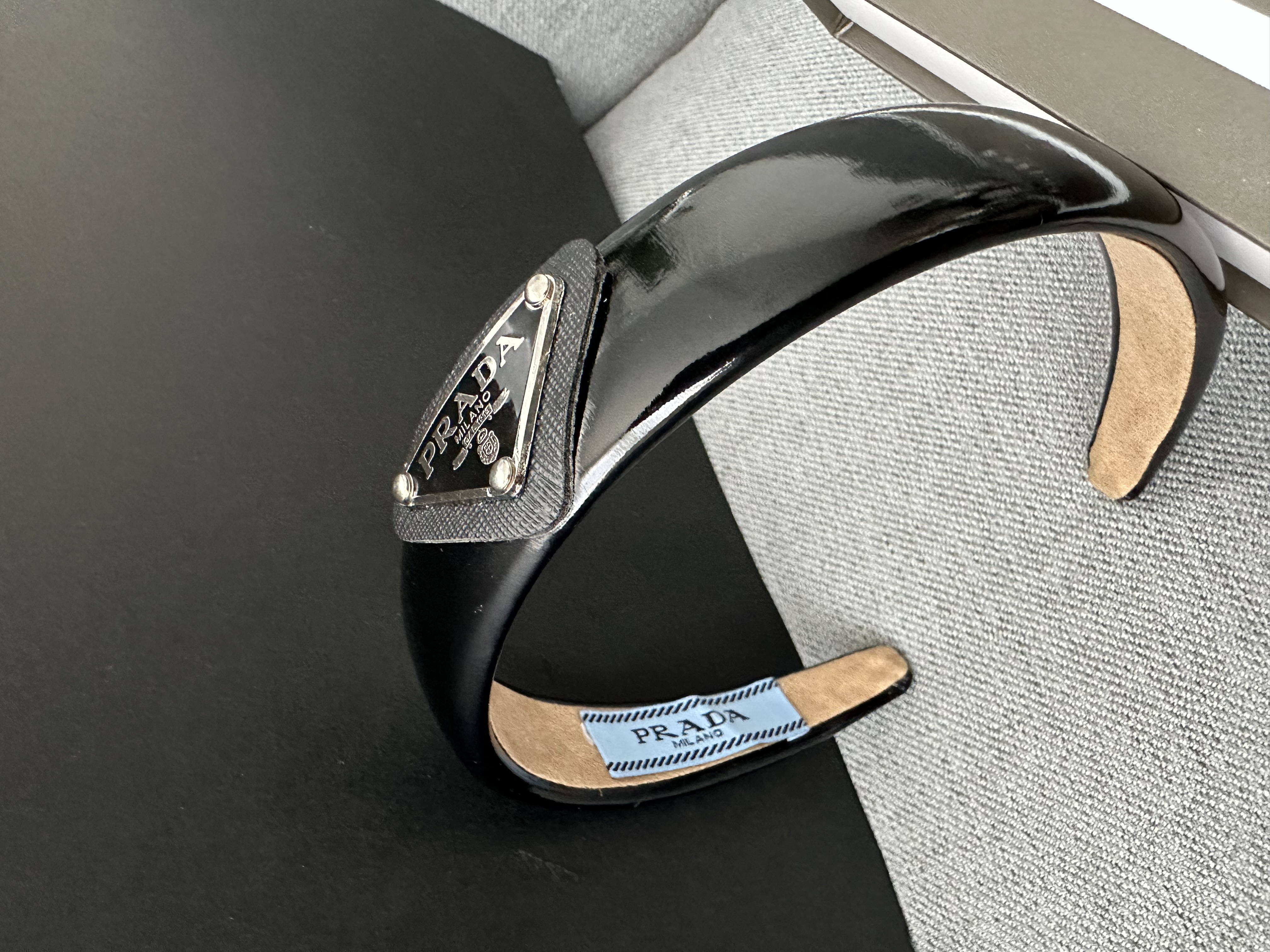 Black Patent Leather Headband