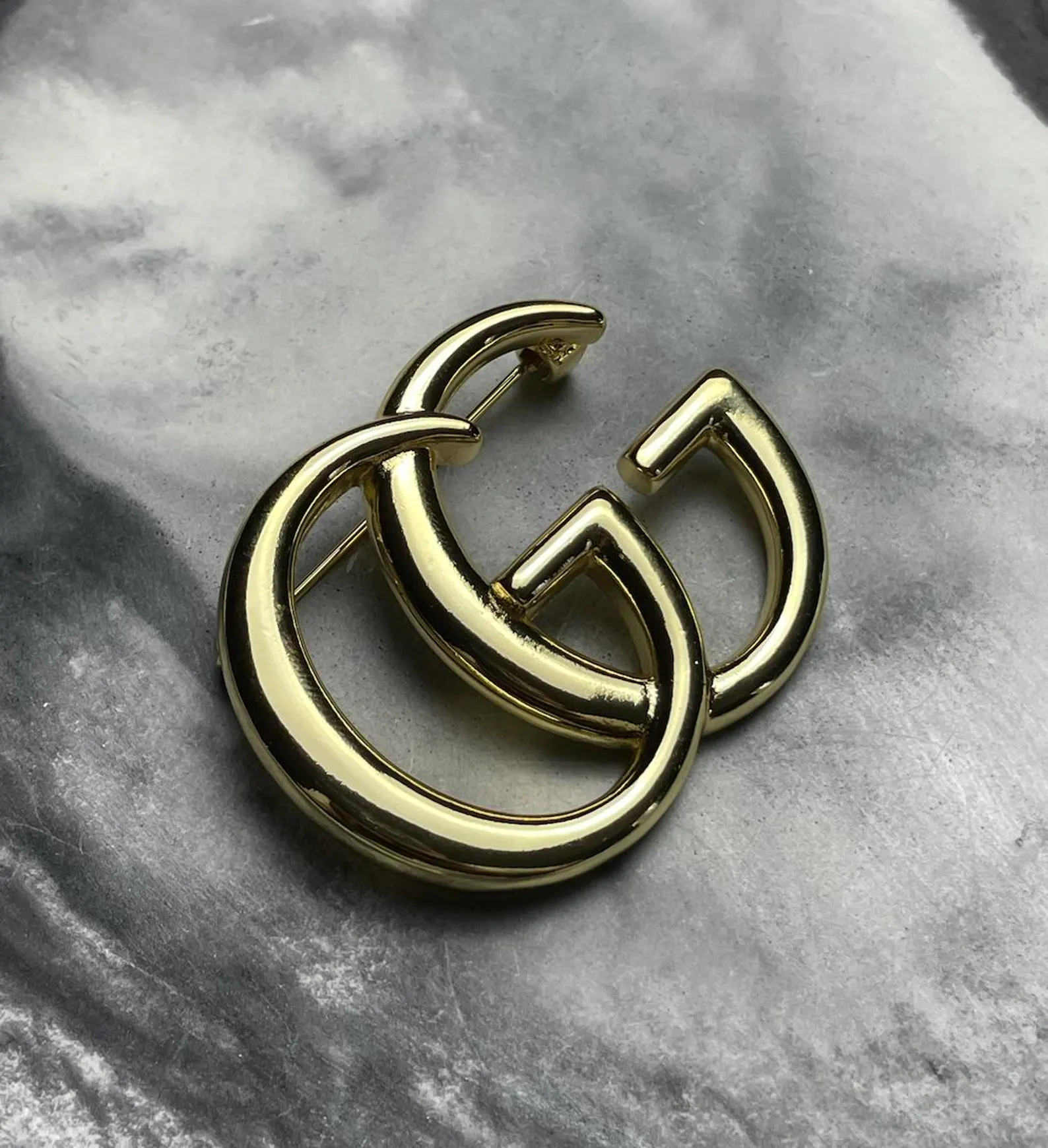 Gold-tone Designer Brooch