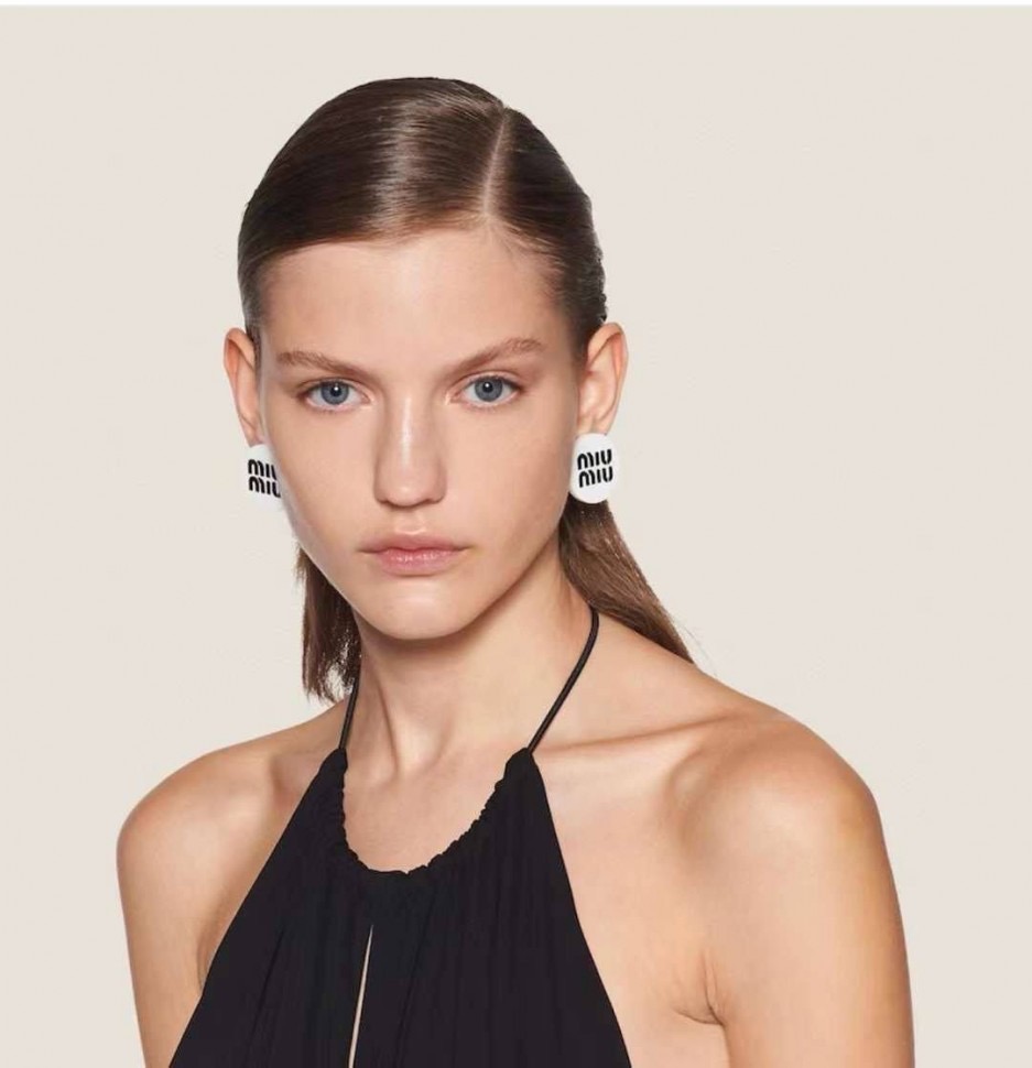 Miu Miu Logo Earrings