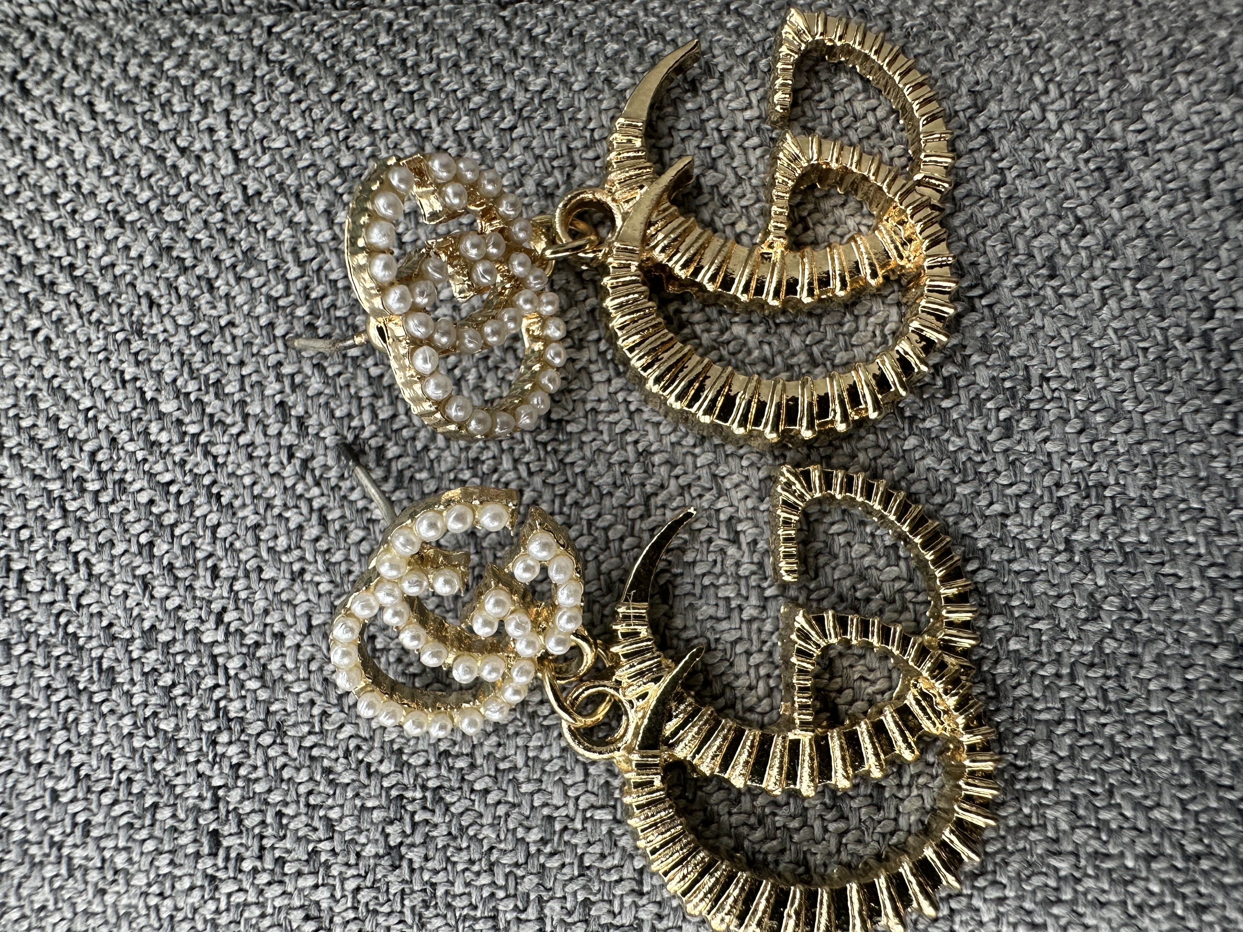 Gold statement earrings