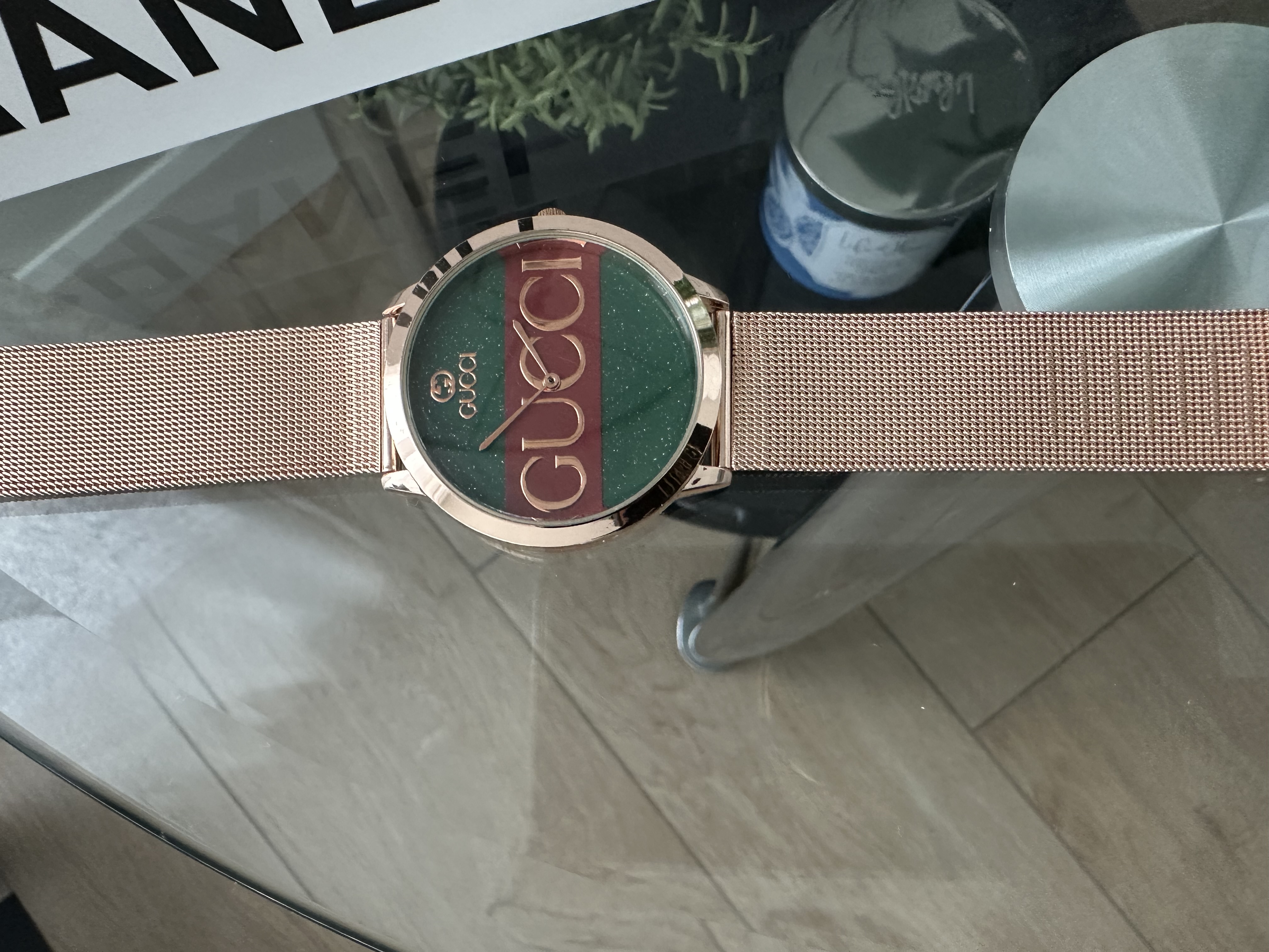 Gucci Rose Gold Mesh Watch