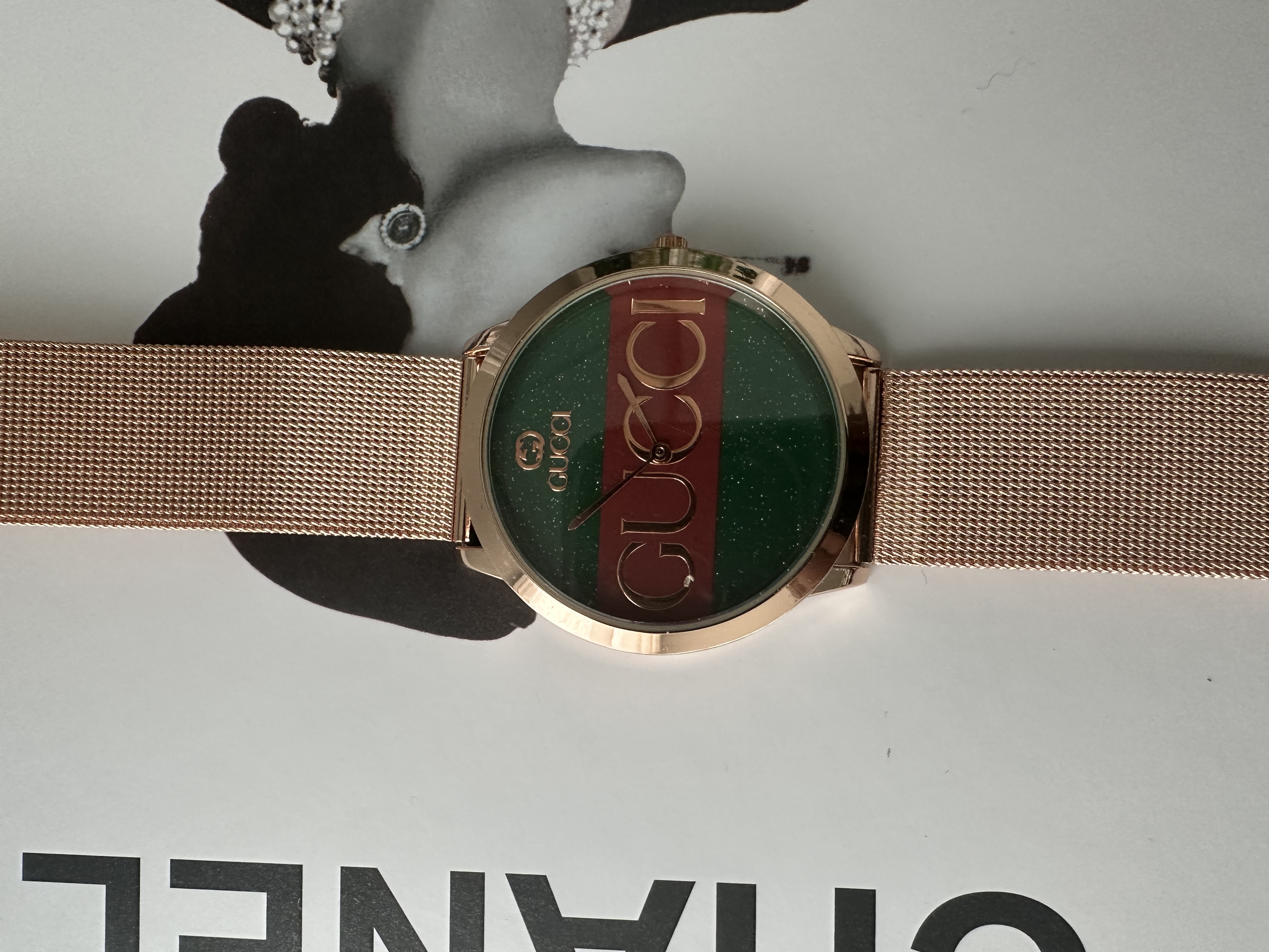 Gucci Rose Gold Mesh Watch
