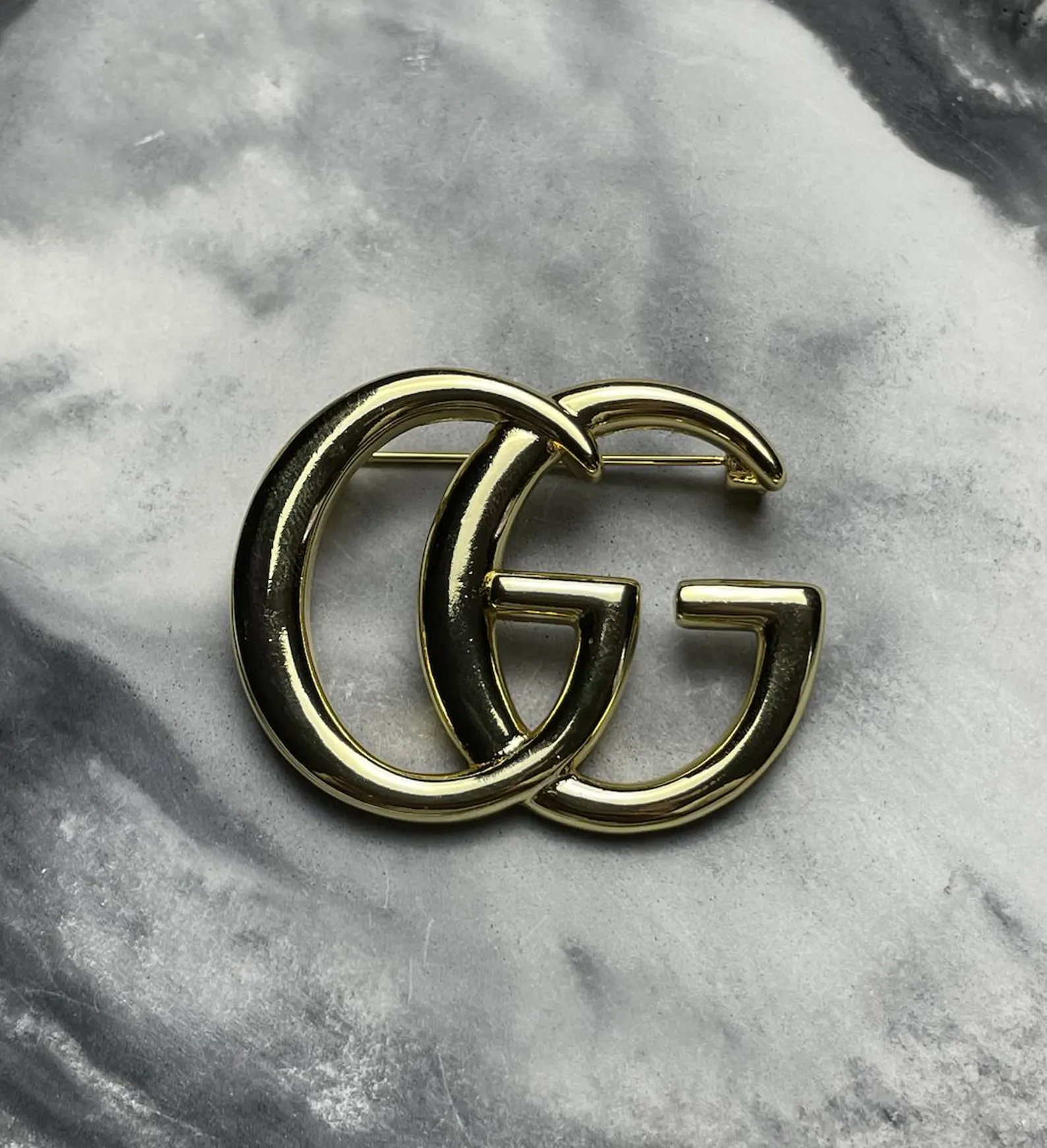 Gold-tone Designer Brooch