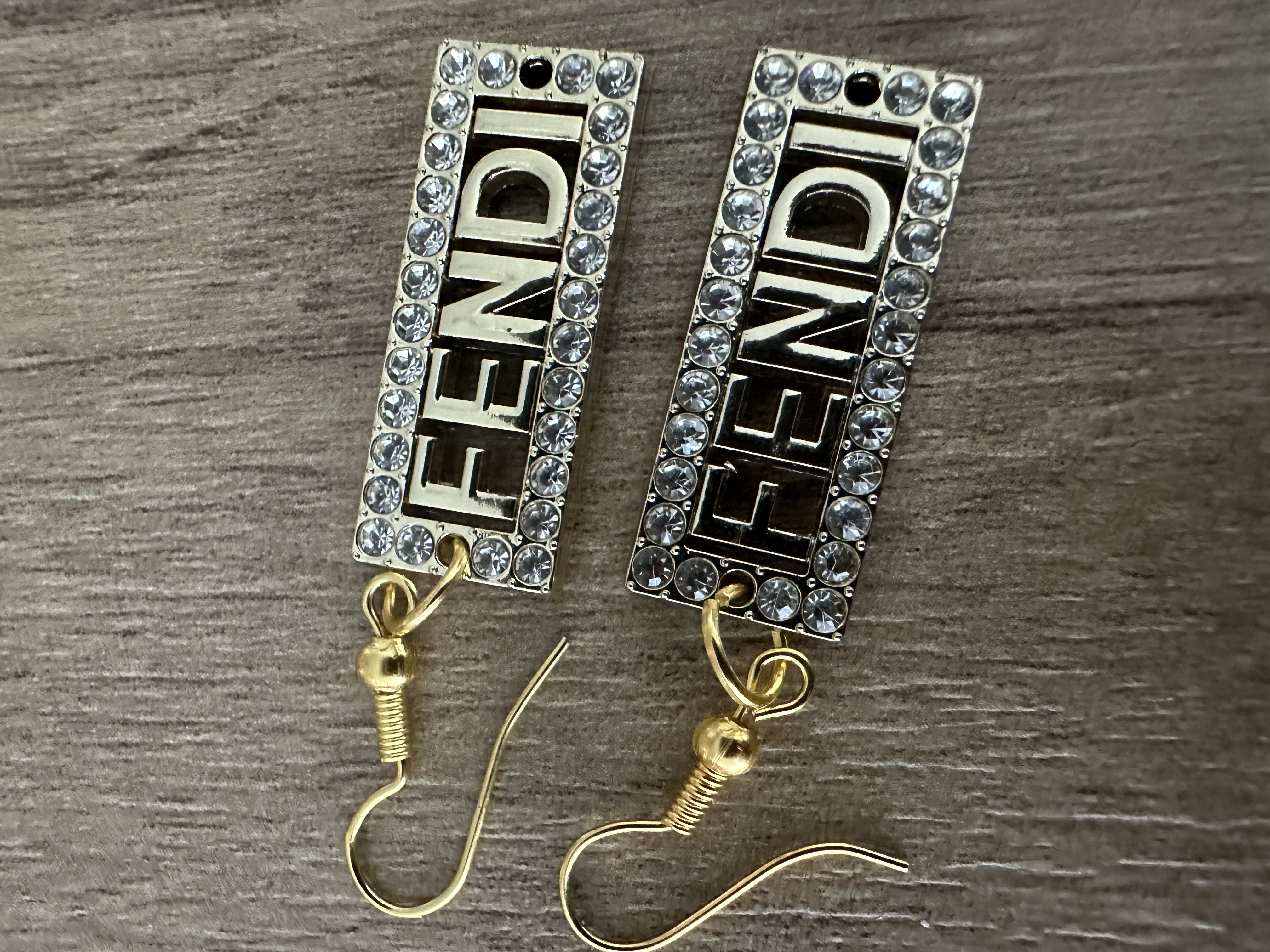Fendi Crystal Drop Earrings