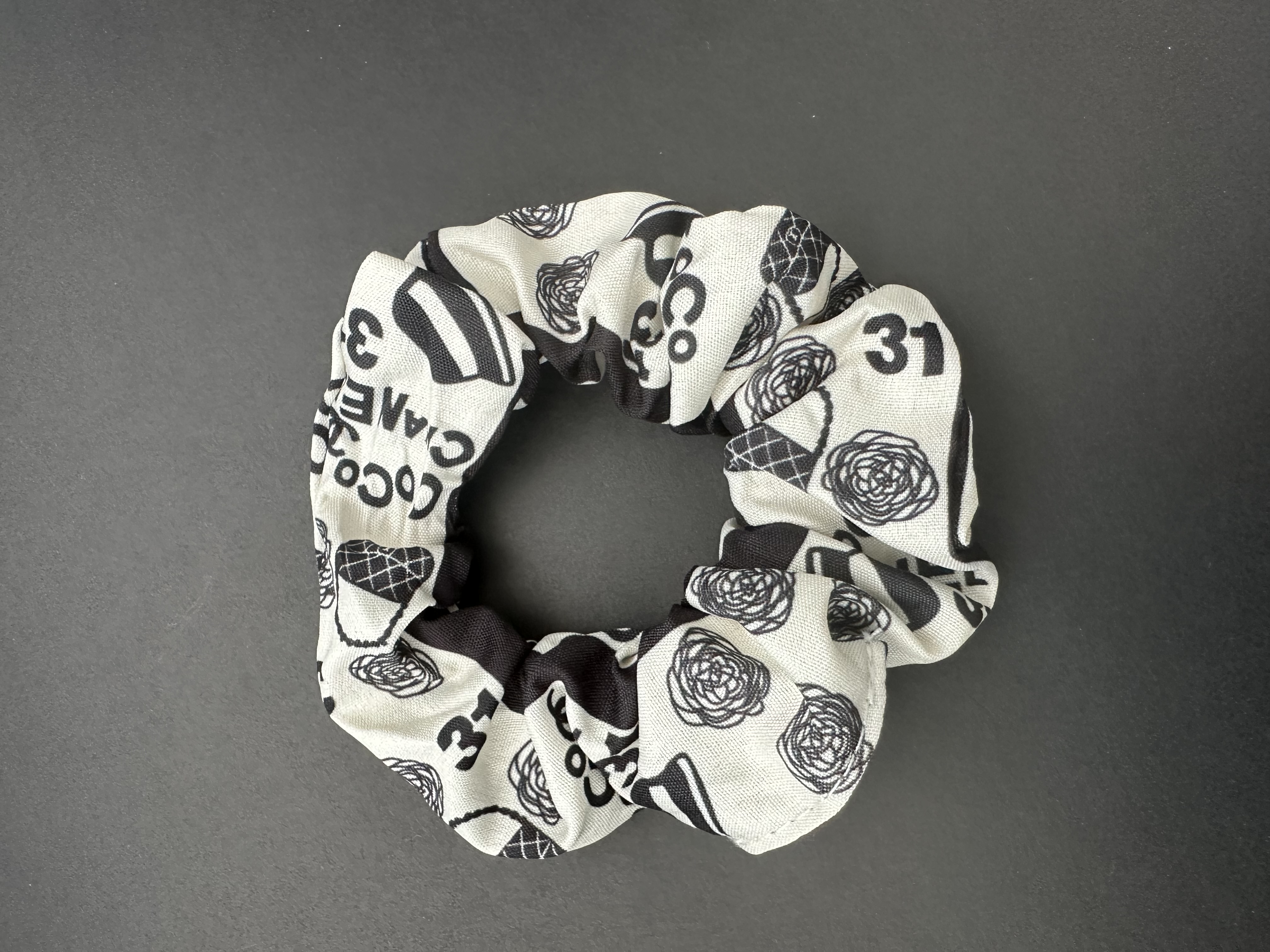 Printed Fabric Hair Scrunchie