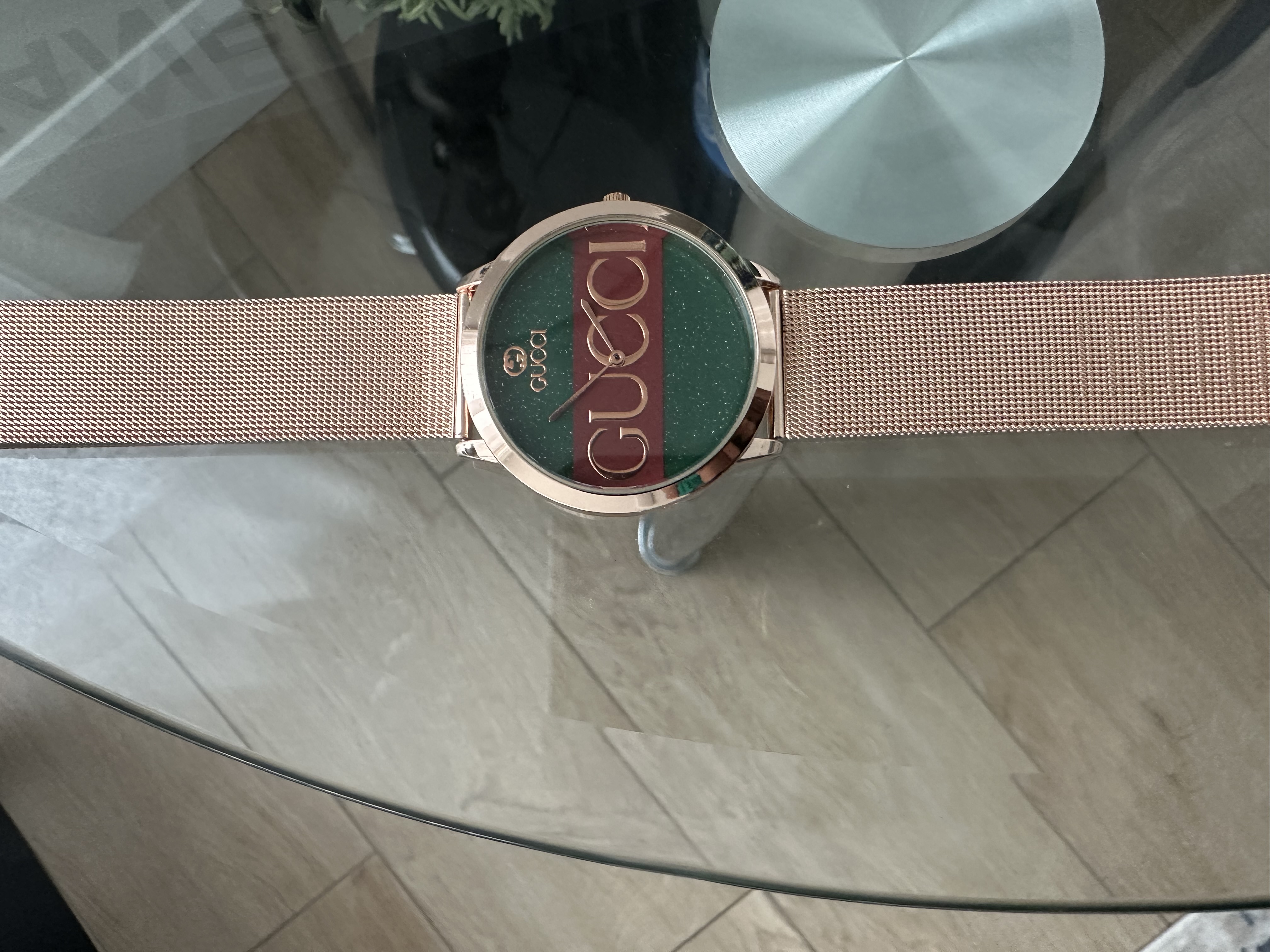Gucci Rose Gold Mesh Watch