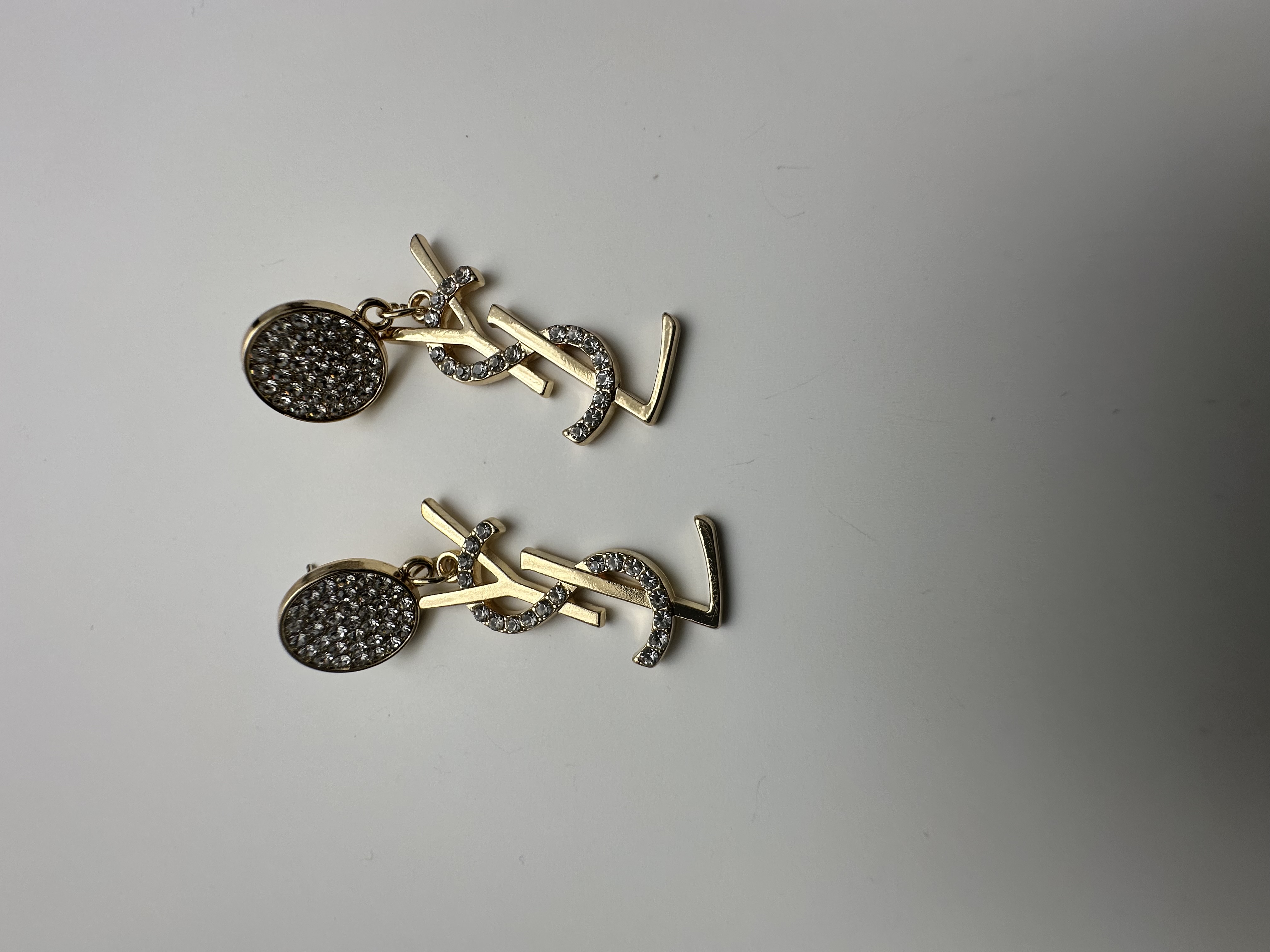 Gold-plated crystal earrings