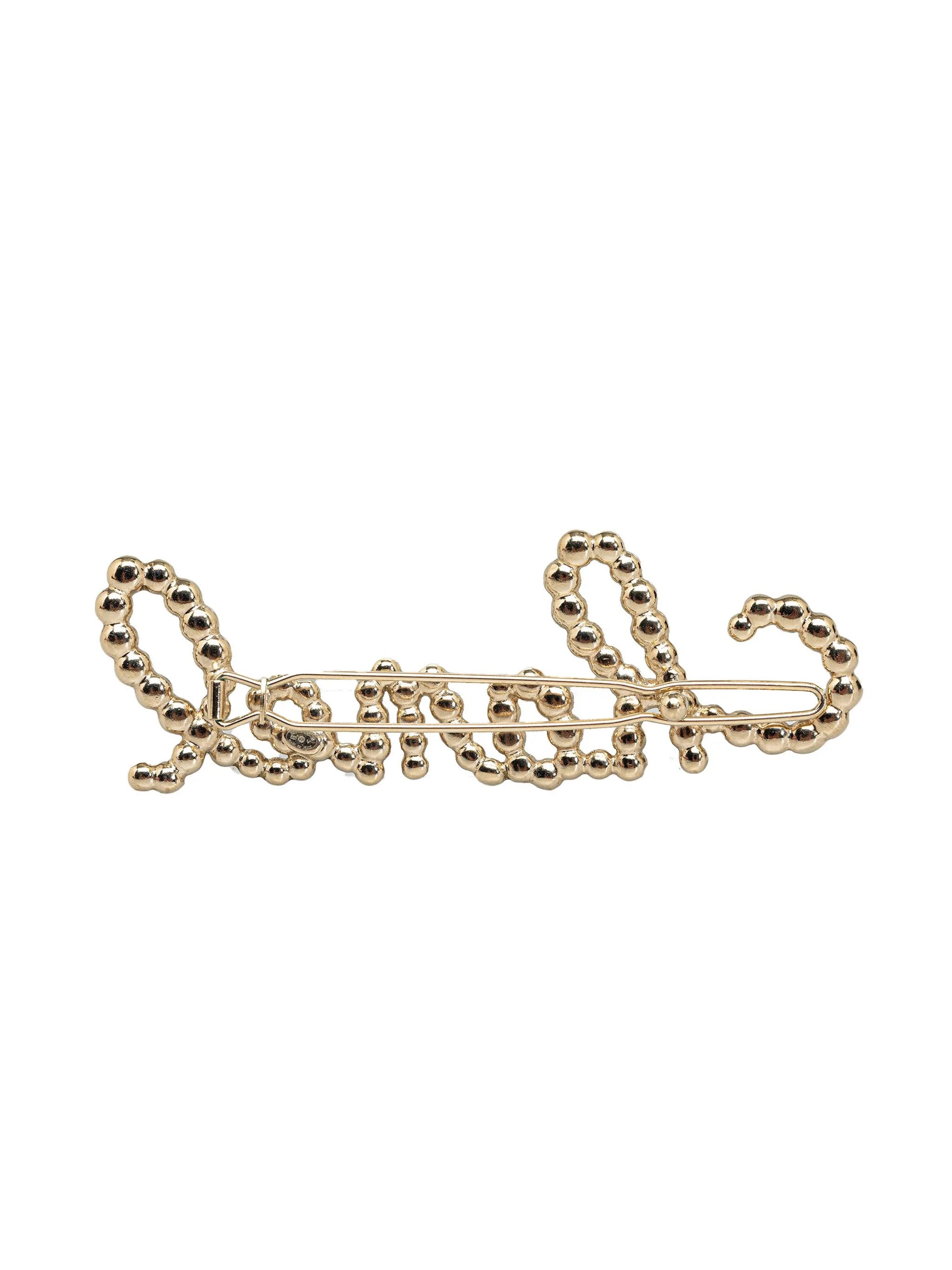 Chanel Crystal Logo Hair Clip