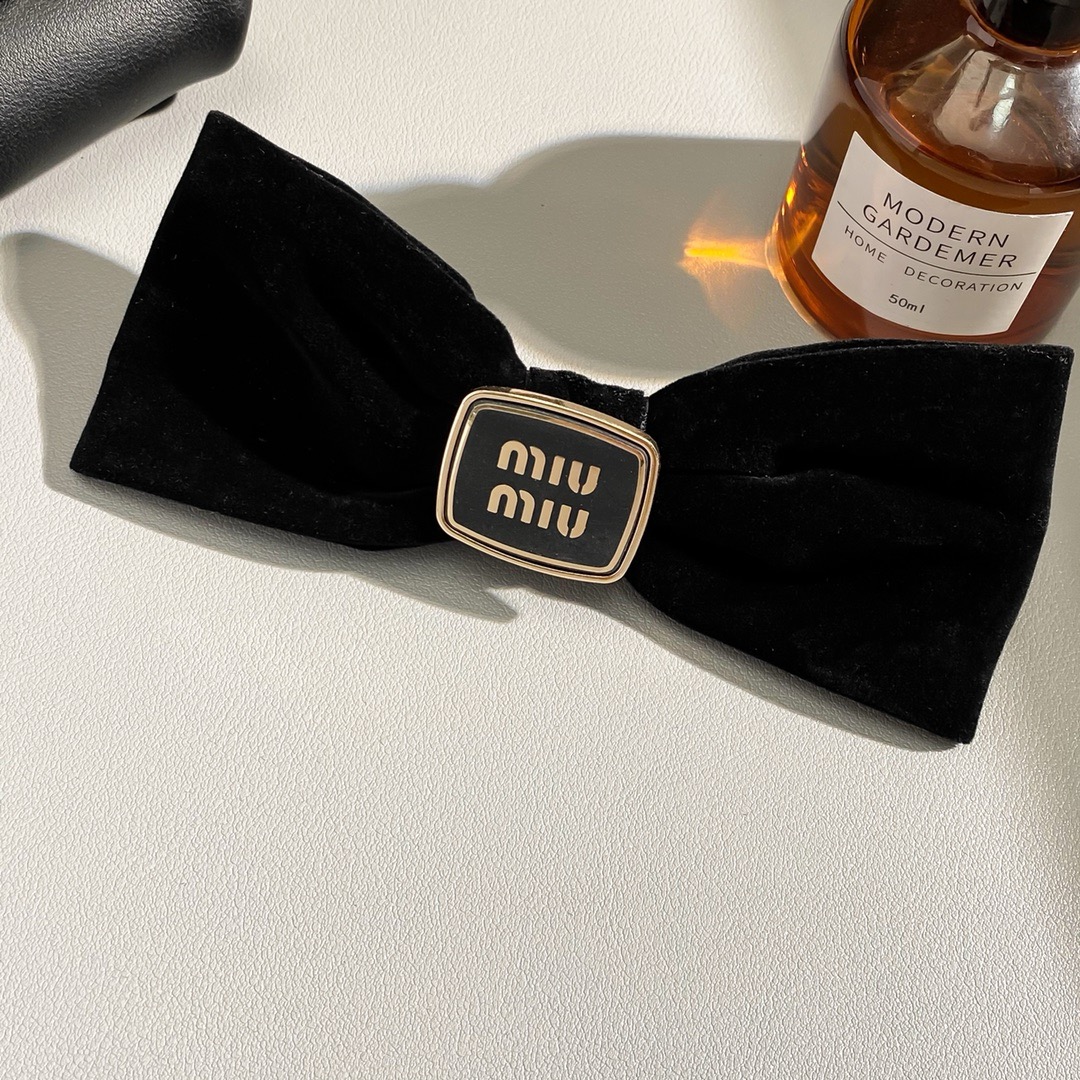 Black Velvet Hair Clip