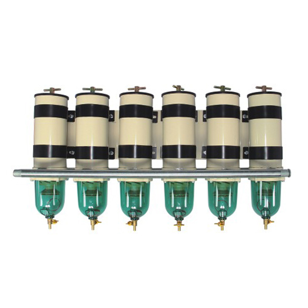 1000FG Six-Unit Straight Pipe Oil-Water Separator for Diesel Engines and Heavy Machinery