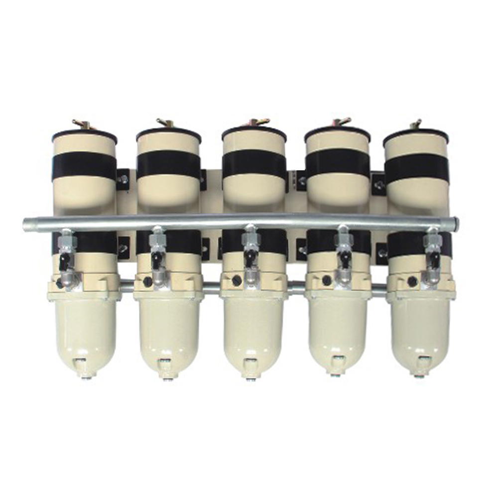 1000FG Five-Unit Straight Pipe Oil-Water Separator with Switch for Diesel Engines & Industrial Equipment