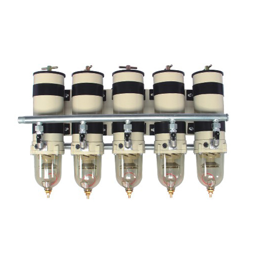 1000FG Five-Unit Straight Pipe Oil-Water Separator with Five-Valve for Diesel Engines & Machinery