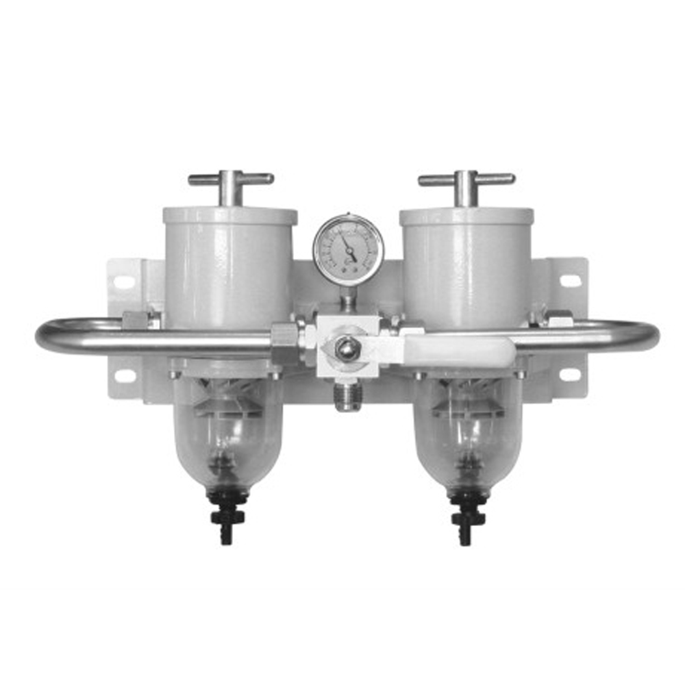 500FG Two-Unit Central Large Valve Oil-Water Separator with Gauge for Marine & Diesel Engines
