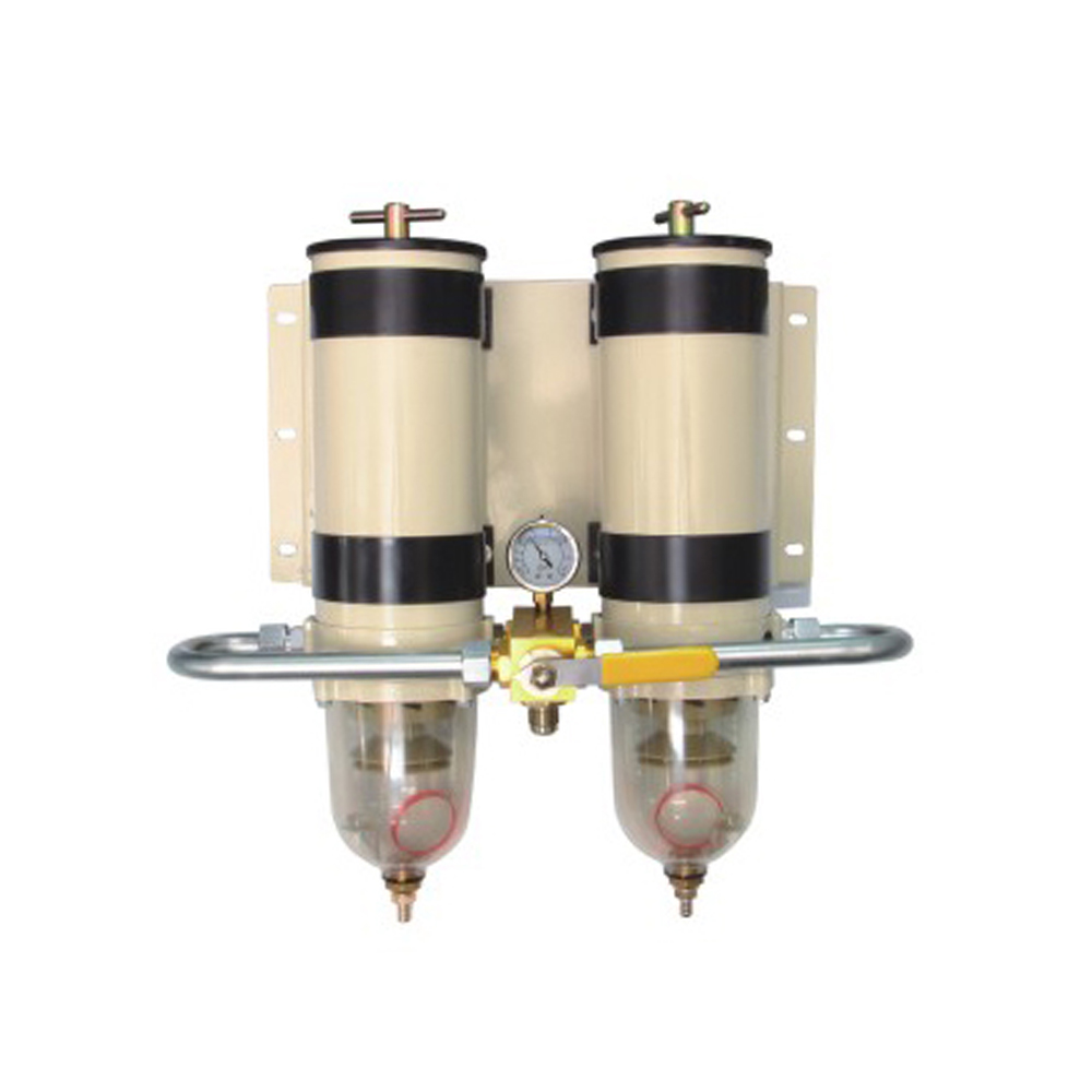 1000FG Two-Unit Central Large Valve Oil-Water Separator with Gauge for Diesel Engines & Generators