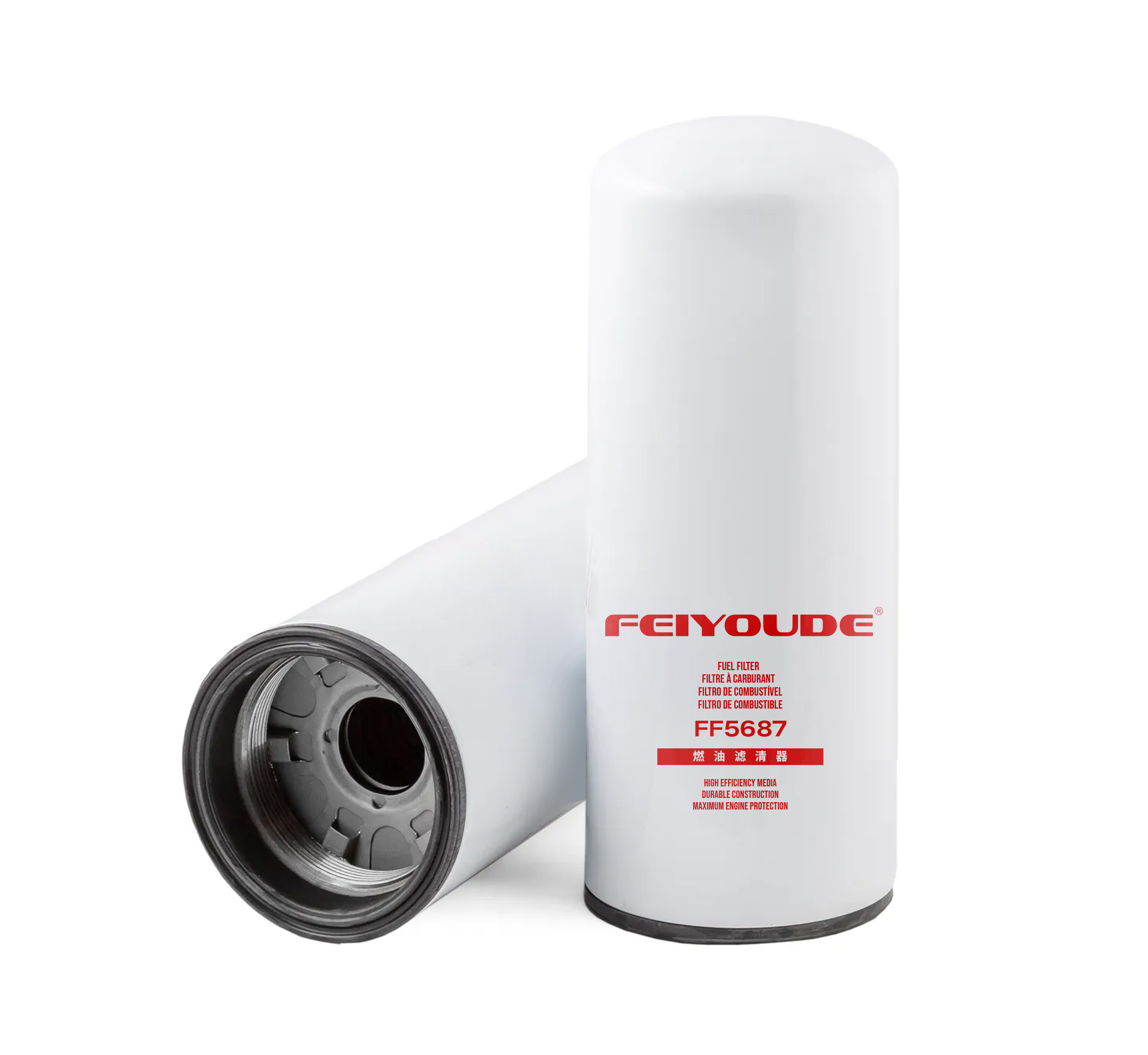 Feiyoude FF5687 Spin-On Diesel Fuel Filter for Heavy-Duty Engines – M72×2.0 Thread