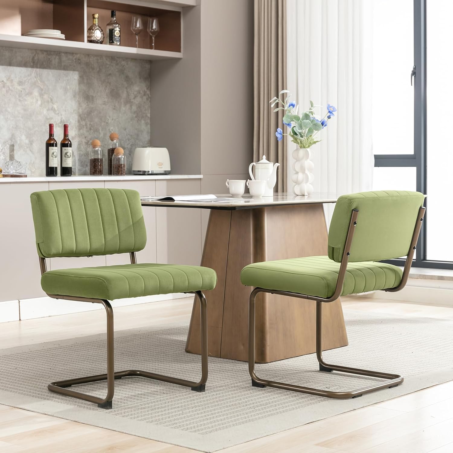 Dinning Chairs Set of 2, 19.6 inch Dinning Room Chairs Kitchen Dinning Chairs, Modern Velvet Dining Chairs,Dinner Chairs Dining Chair Set for Kitchen Room Bar Wine Coffee Bar