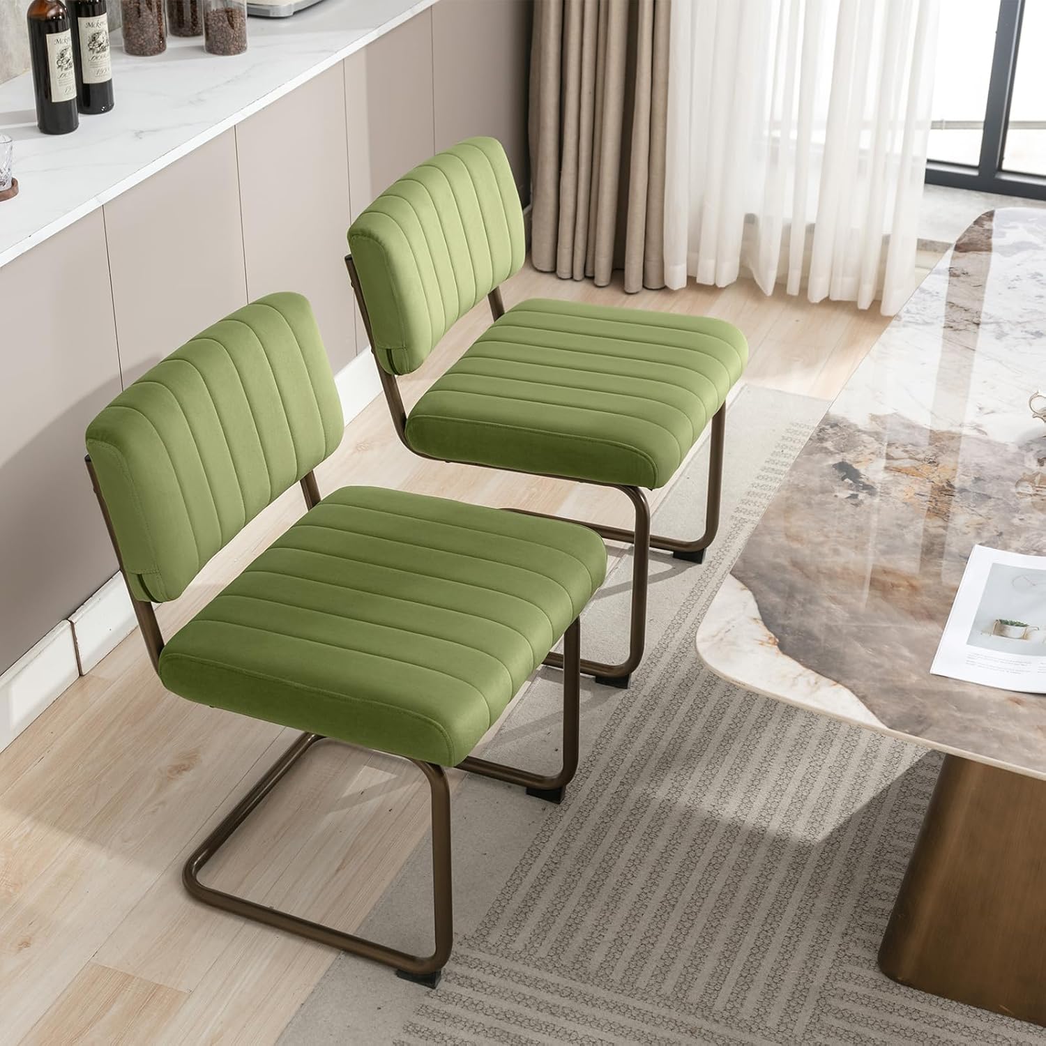 Dinning Chairs Set of 2, 19.6 inch Dinning Room Chairs Kitchen Dinning Chairs, Modern Velvet Dining Chairs,Dinner Chairs Dining Chair Set for Kitchen Room Bar Wine Coffee Bar