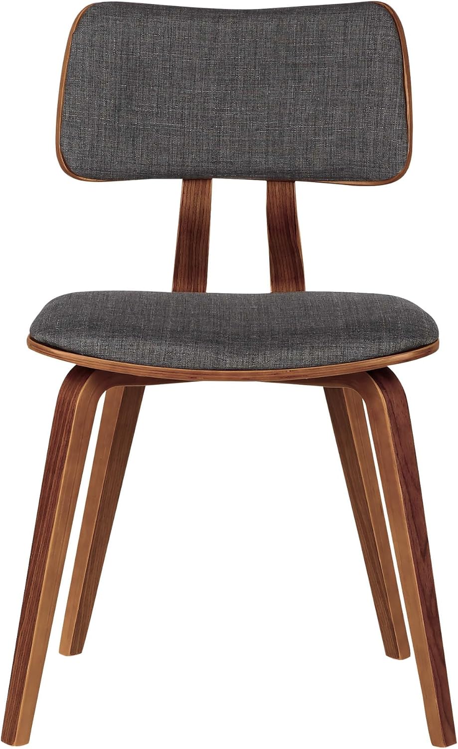 Dining Chair in Charcoal Fabric and Walnut Wood Finish,Charcoal/Walnut Finish 20D x 18W x 29H in
