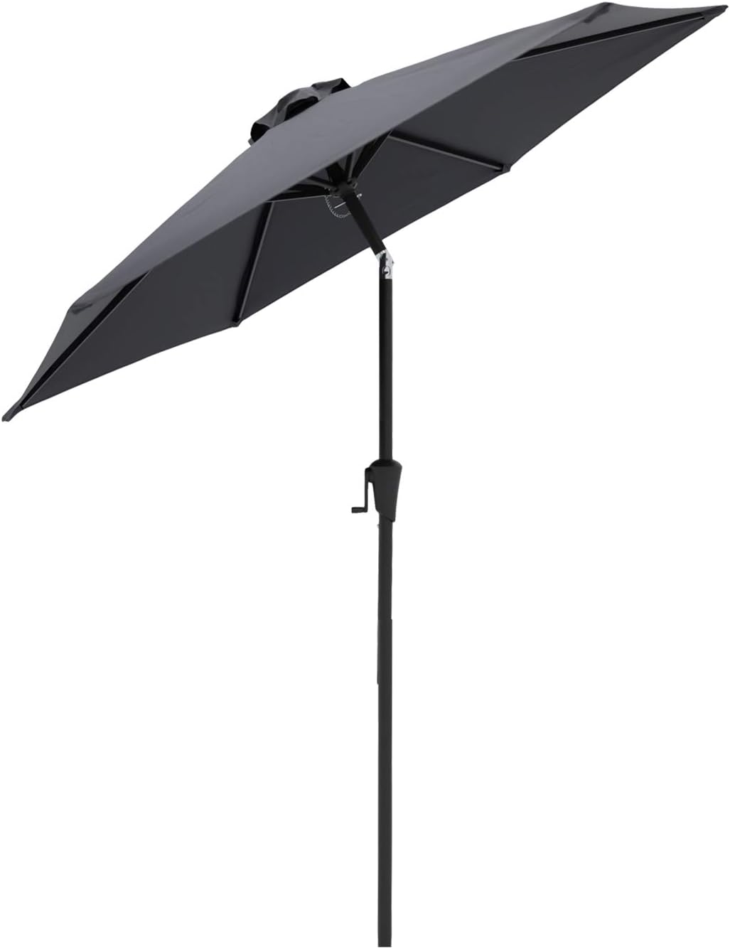 7.5 ft Outdoor Market Patio Table Umbrella with Tilt, Anthracite