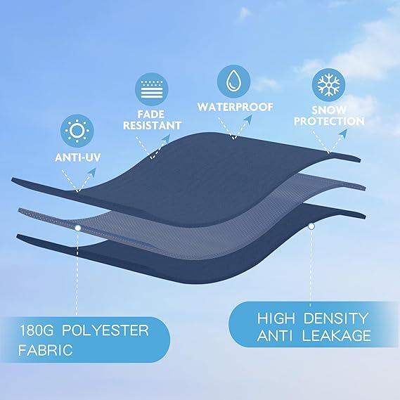 13ft Rectangle Patio Umbrella, Double Sided Outdoor Table Umbrella with Crank & 1.5" Pole, Large Market Umbrella for Poolside Garden Deck Backyard