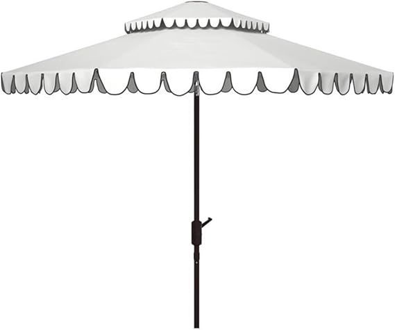 Outdoor Venice 9-Foot Round Double Top Crank UV Protected Umbrella