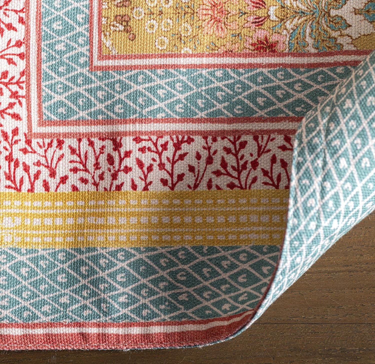 Cloth Placemat 100% Cotton Decorative Washable Table Placemats, Dining, Home, Wedding, Banquet, Buffet, Marquise - Spring/Summer (Set of 4)